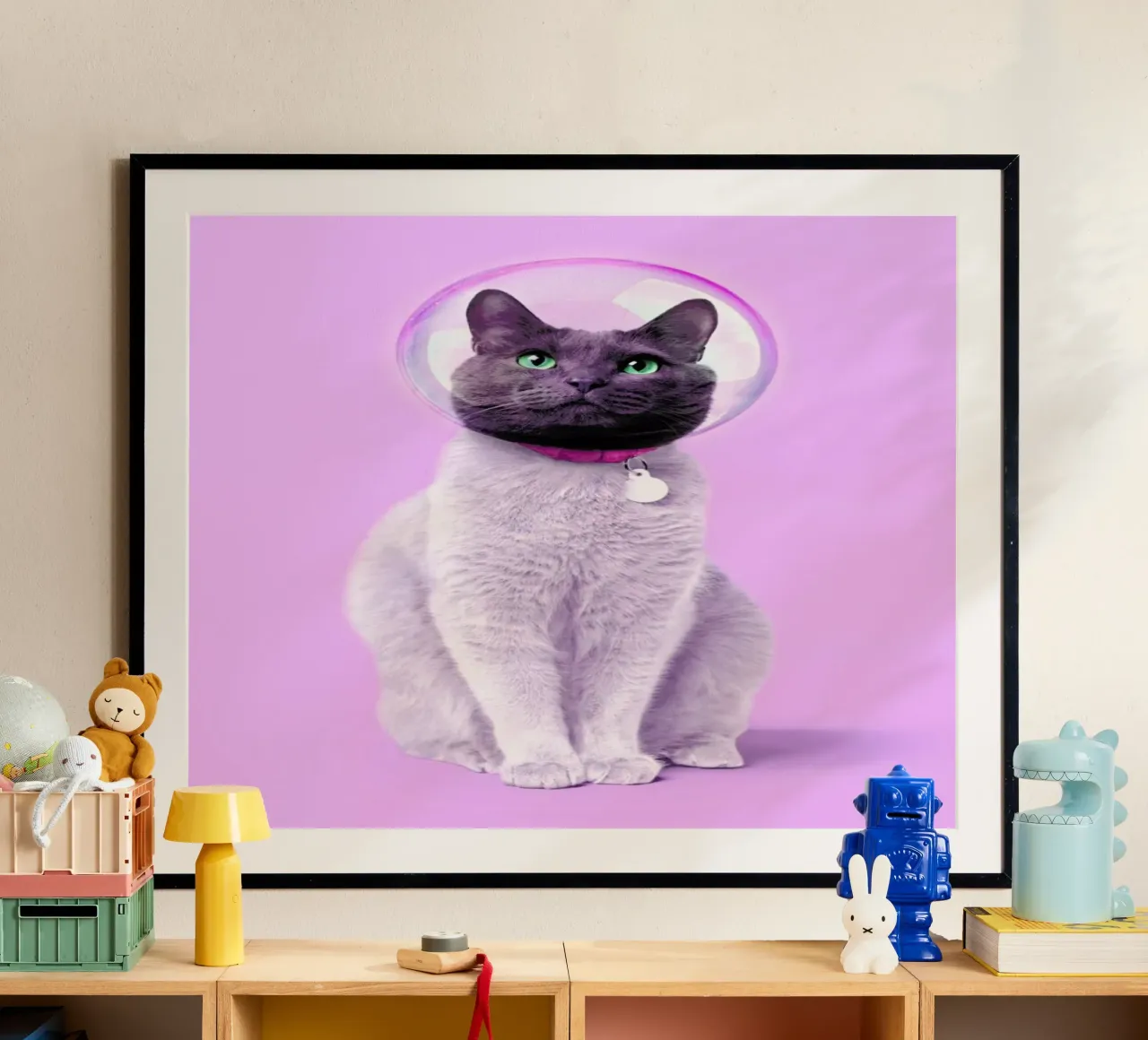 Space Cat poster da Paul Fuentes Design