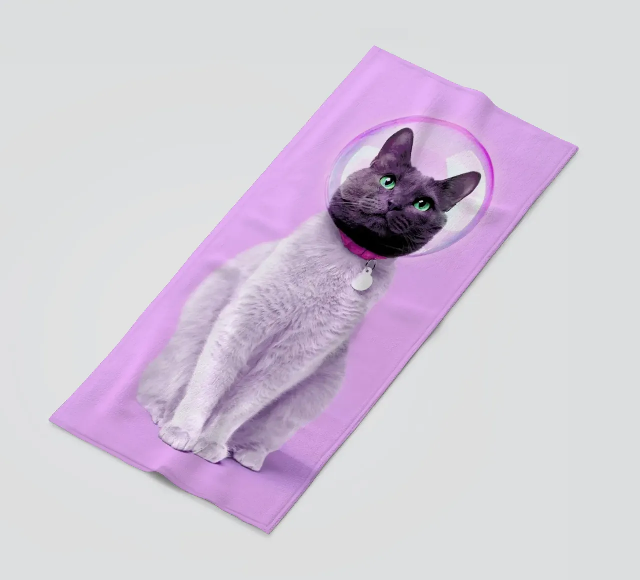 Space Cat telo mare da Paul Fuentes Design