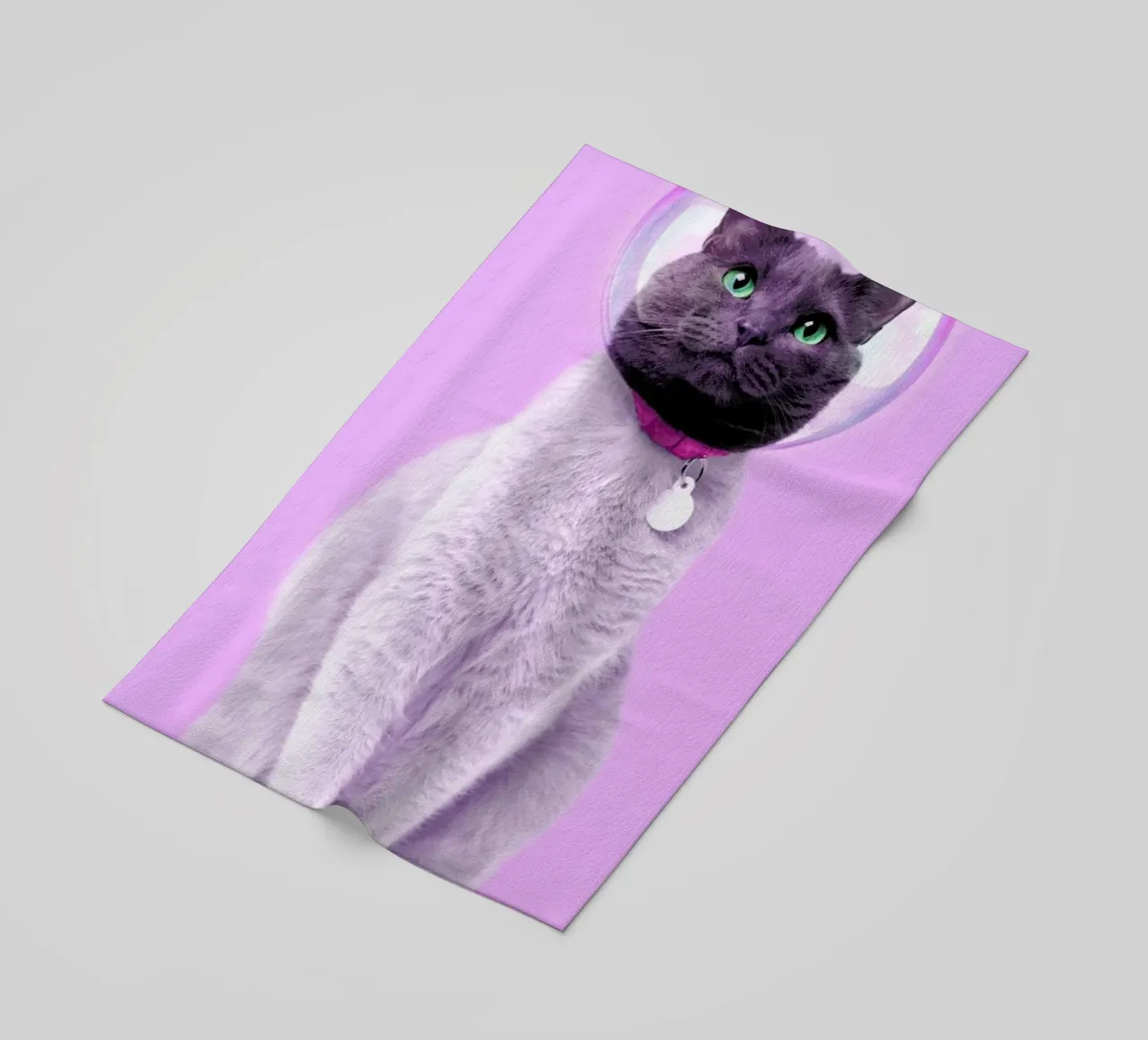 Space Cat telo mare da Paul Fuentes Design