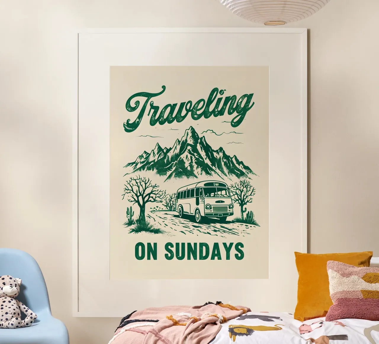 Viajando el domingo retro poster de RETRO VINTAGE EDITION