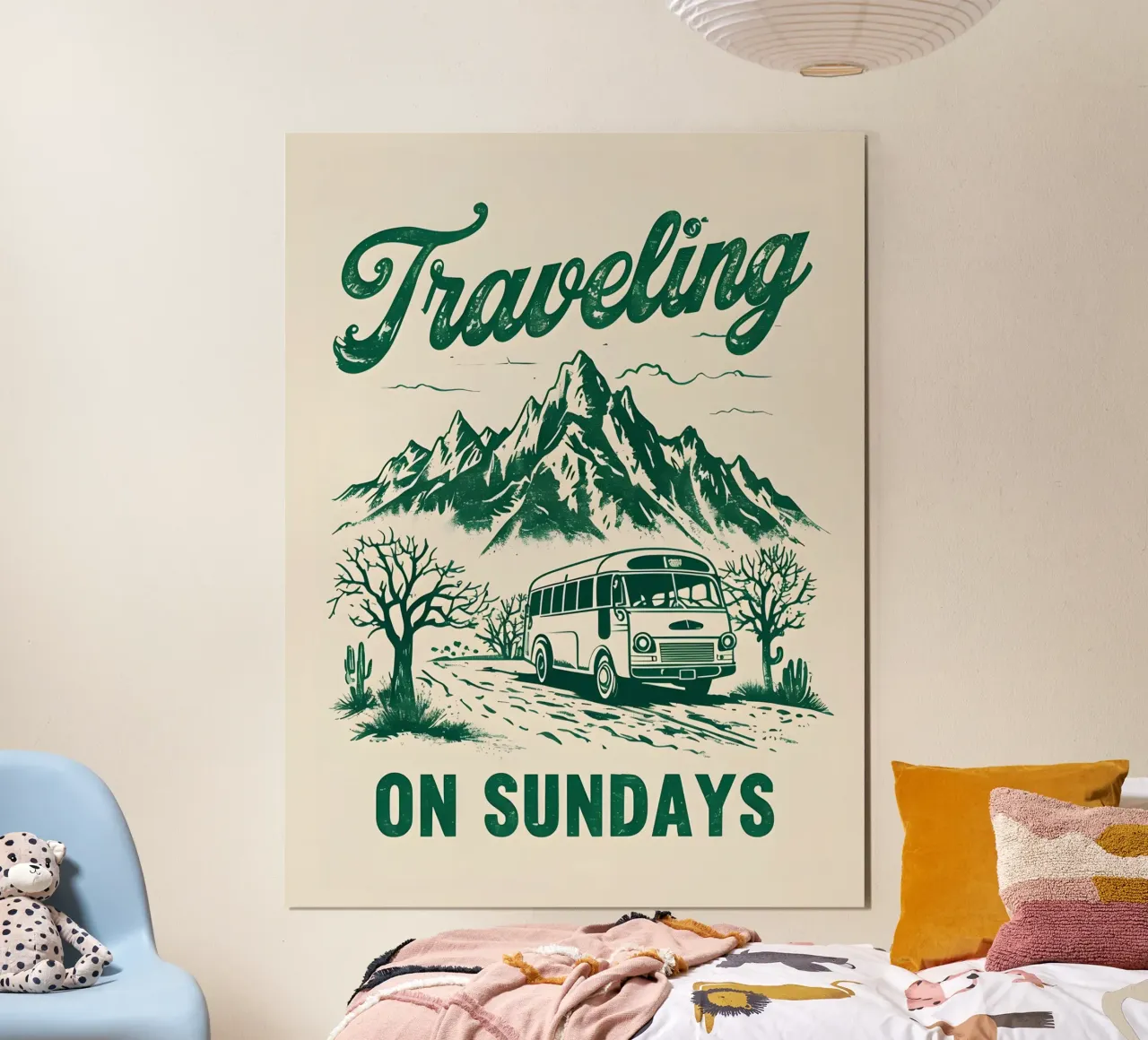 Viajando el domingo retro poster de RETRO VINTAGE EDITION