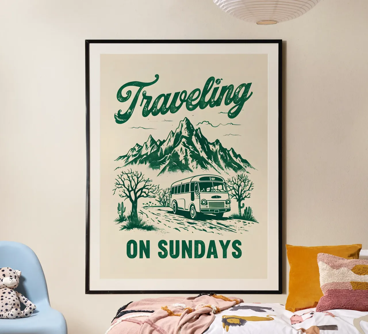 Viajando el domingo retro poster de RETRO VINTAGE EDITION