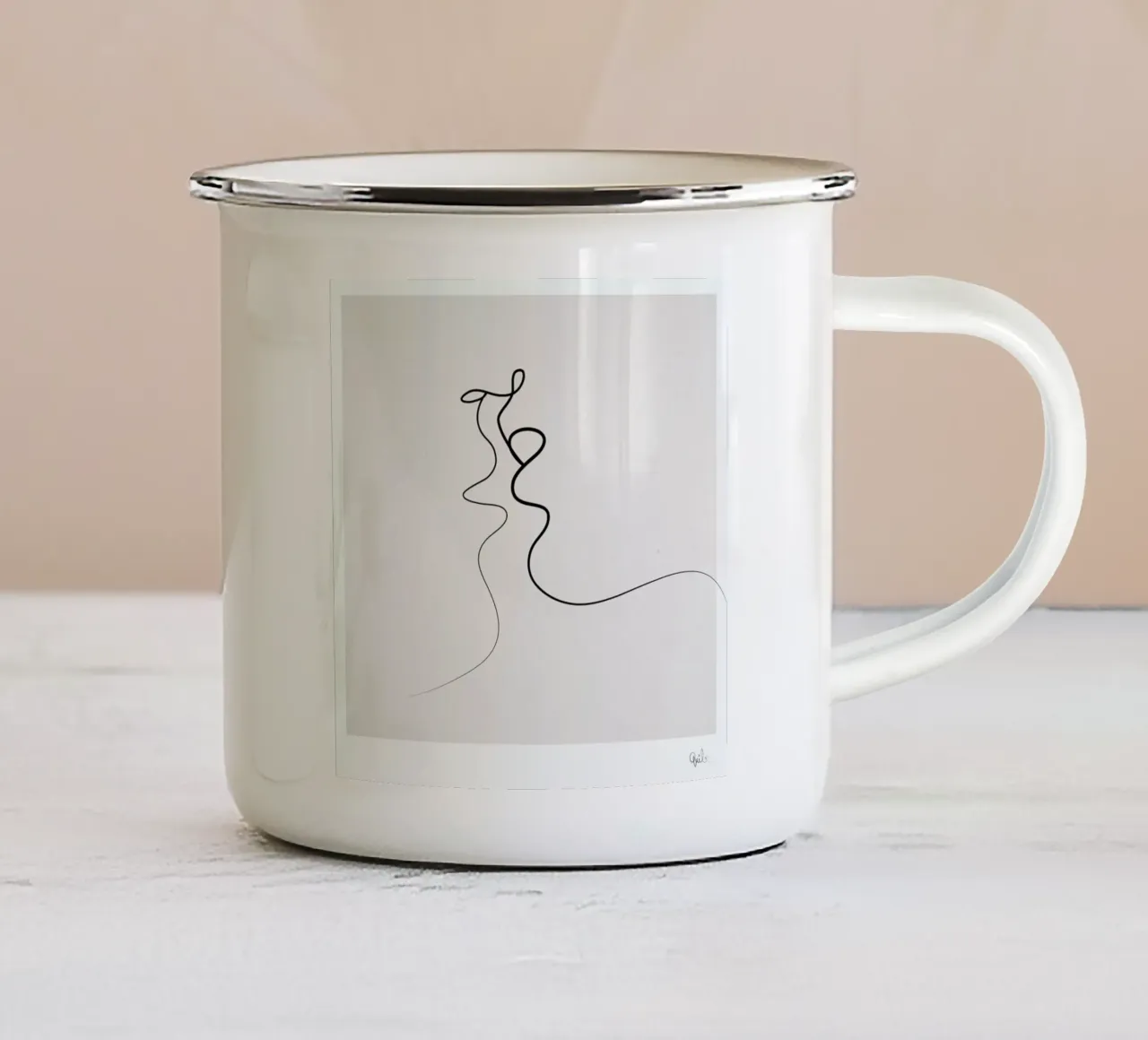 Kiss tazza in smalto da Quibe