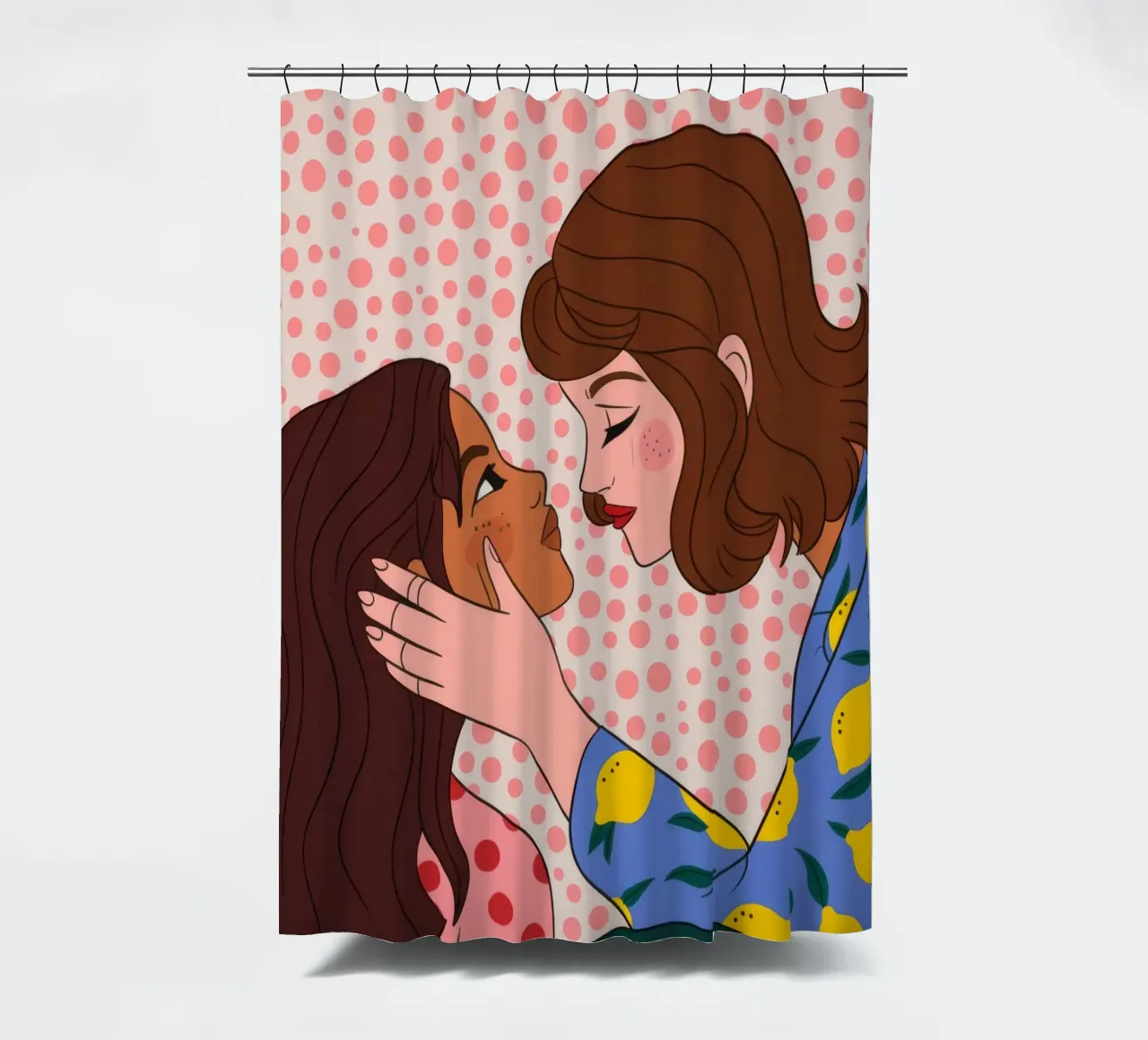 Liefdevolle omhelzing douchegordijn van Emery Kate
