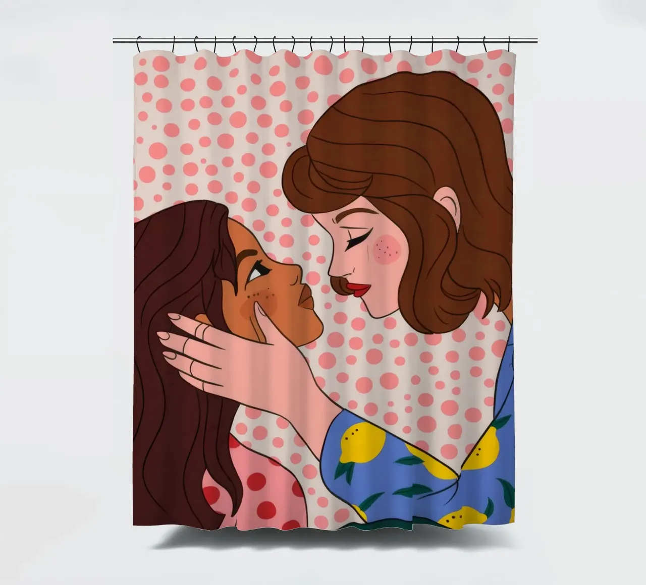 Liefdevolle omhelzing douchegordijn van Emery Kate