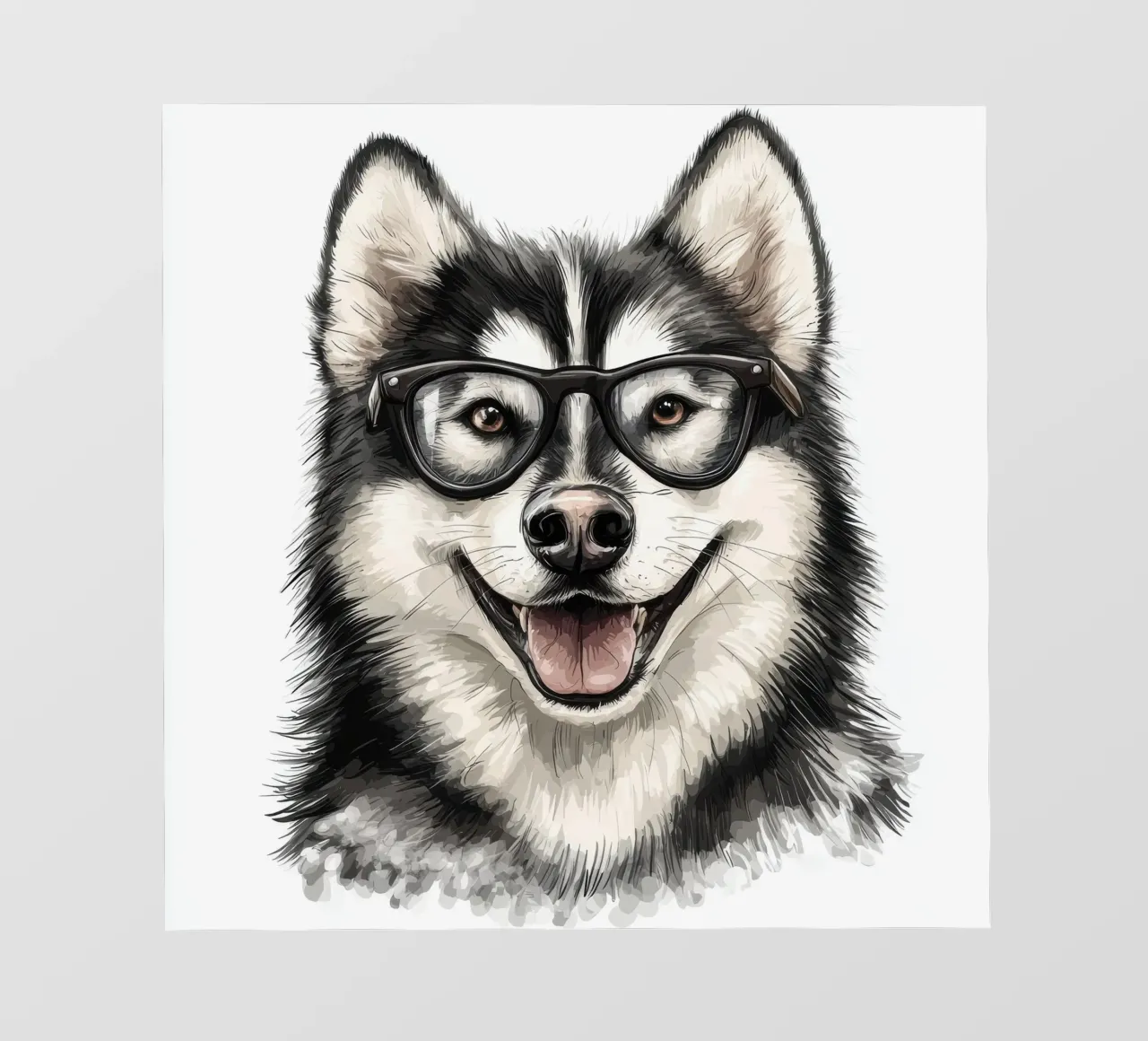 Divertente Alaskan Malamute con gli occhiali telo in pvc da Funny Animals