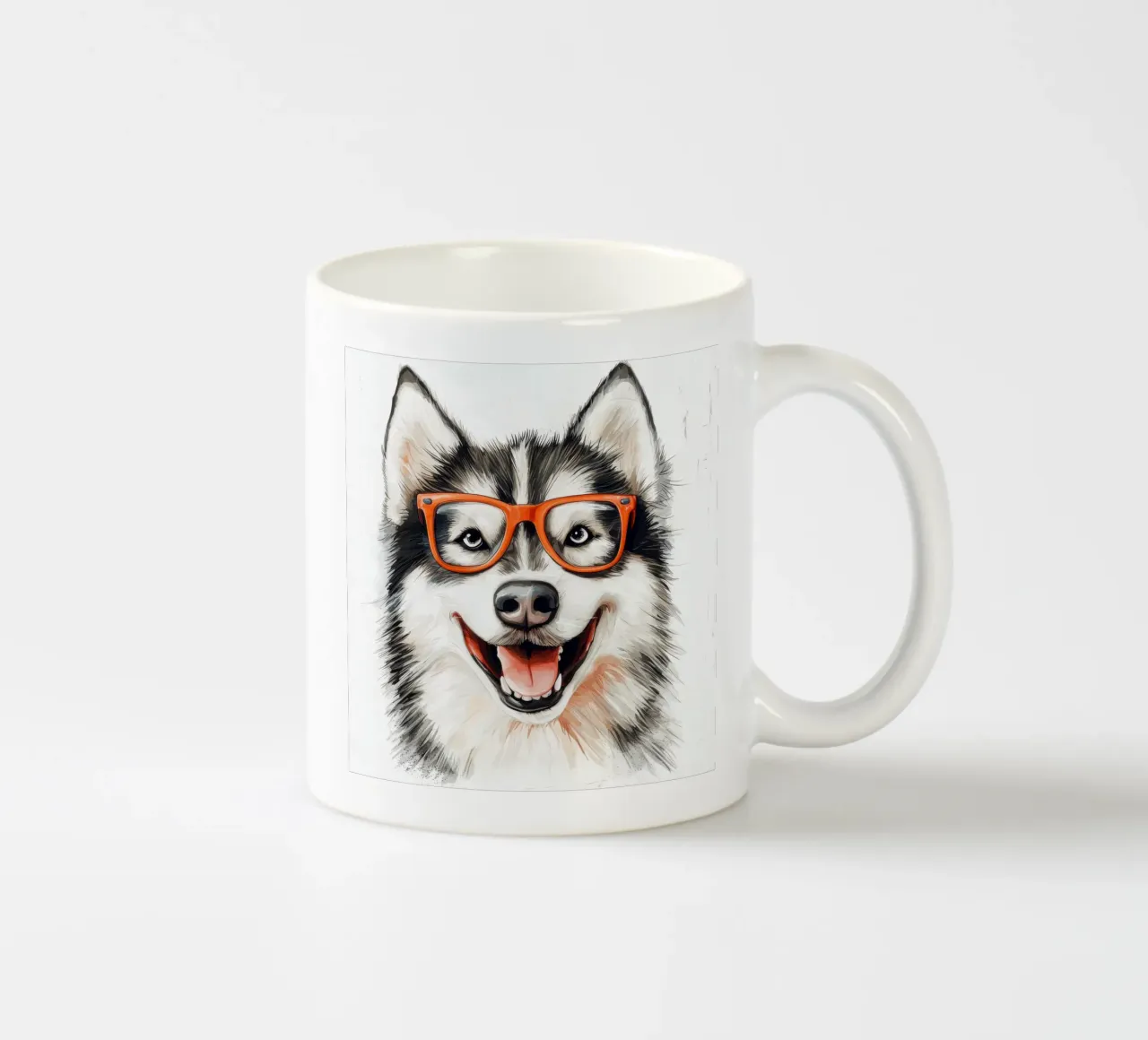 Divertente Alaskan Malamute con gli occhiali tazza in ceramica da Funny Animals