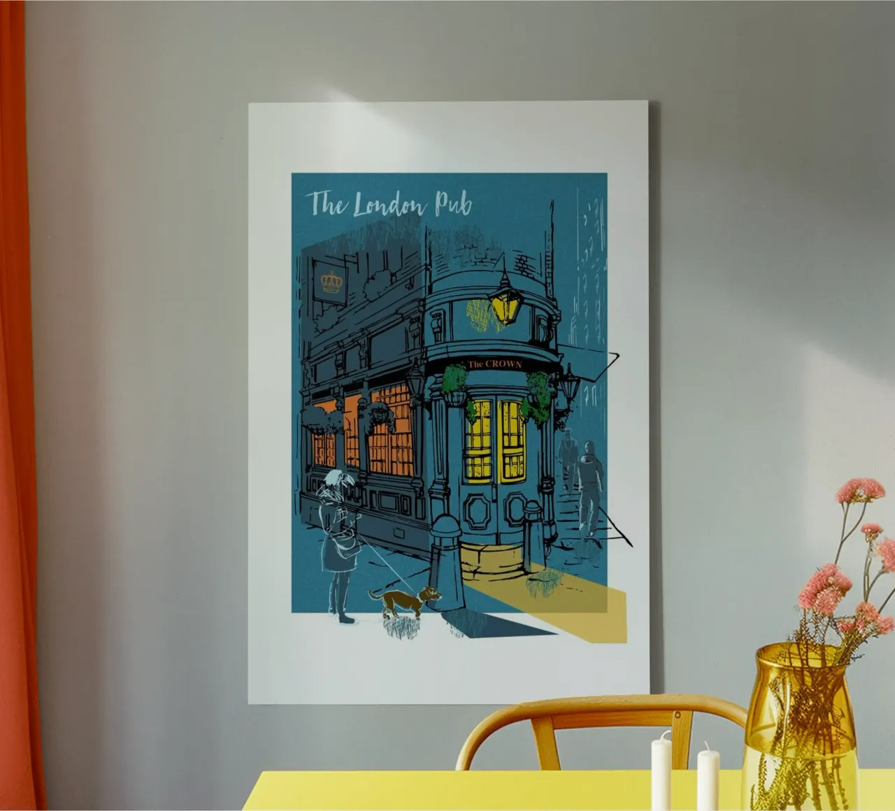 The London Pub tela con Cornice a cassetta da Rocket68