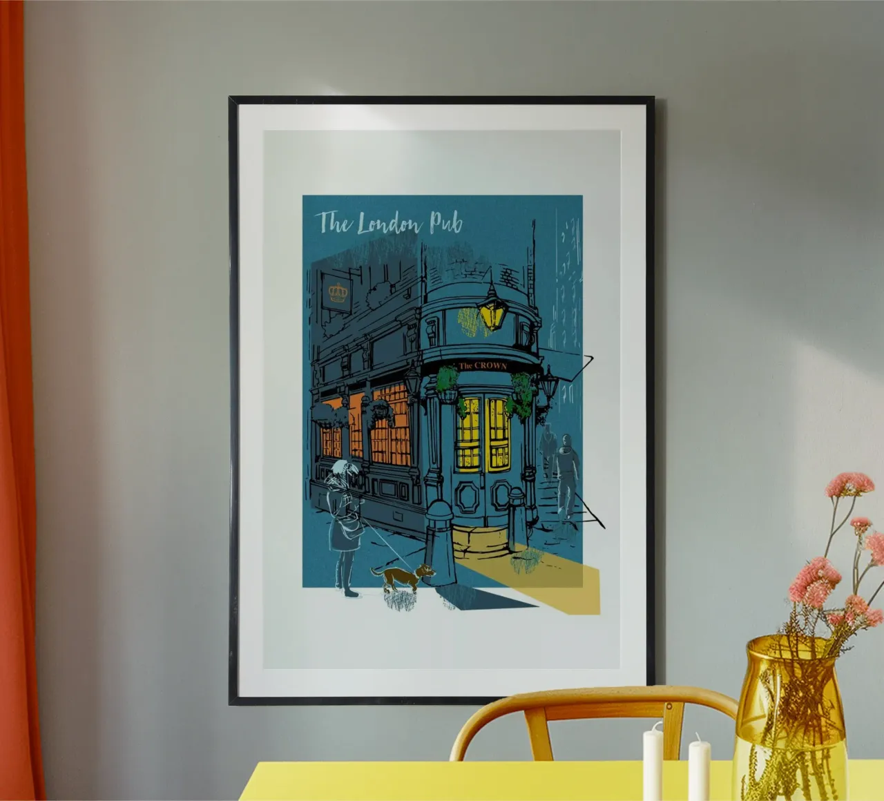 The London Pub poster con telaio in plastica da Rocket68