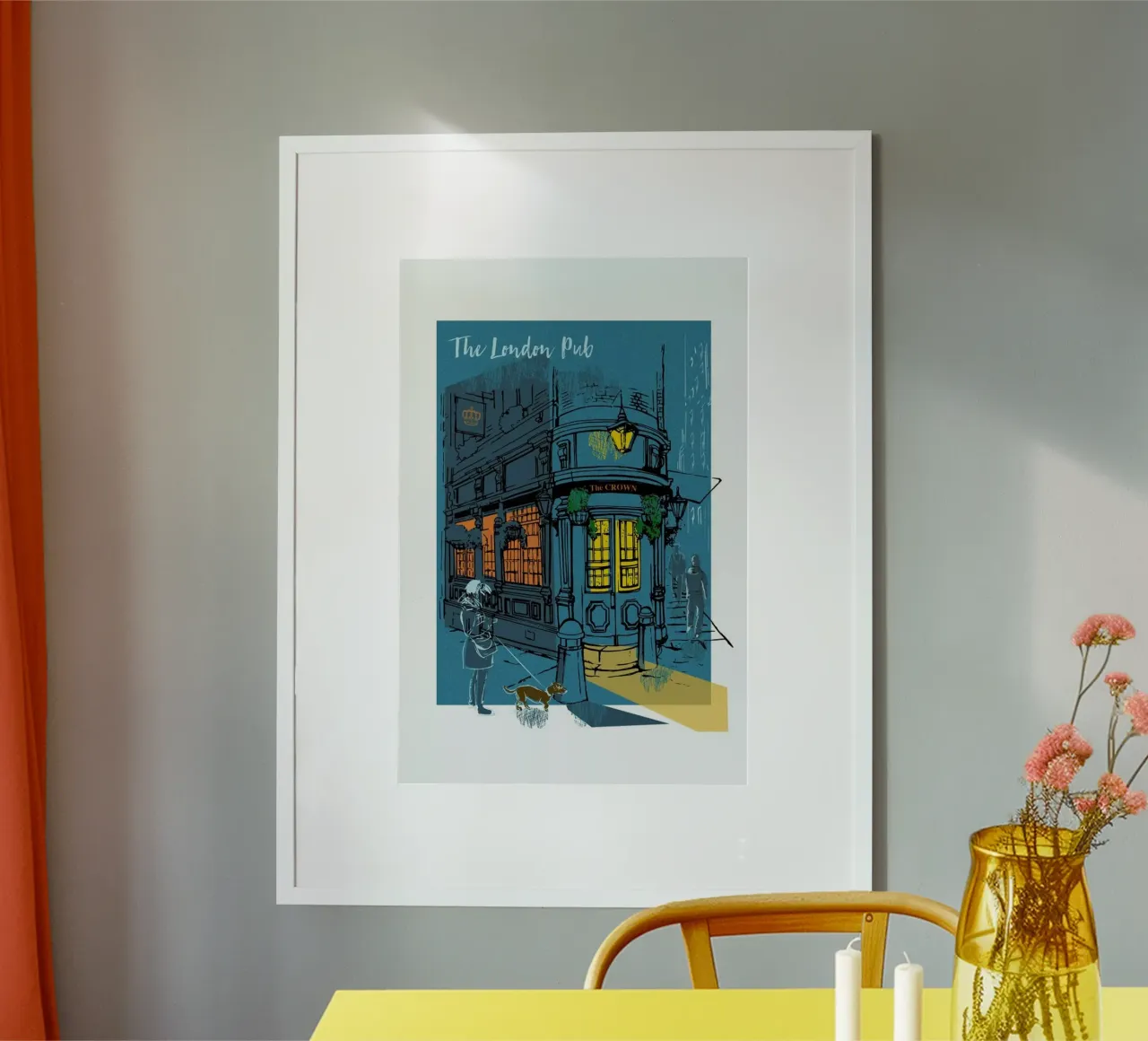 The London Pub poster con telaio in plastica da Rocket68