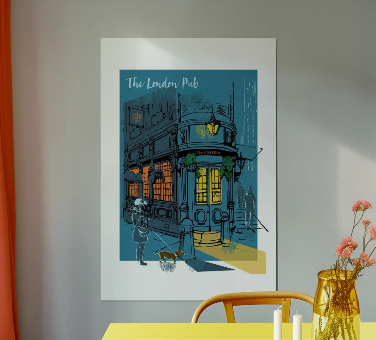 The London Pub poster con telaio in plastica da Rocket68
