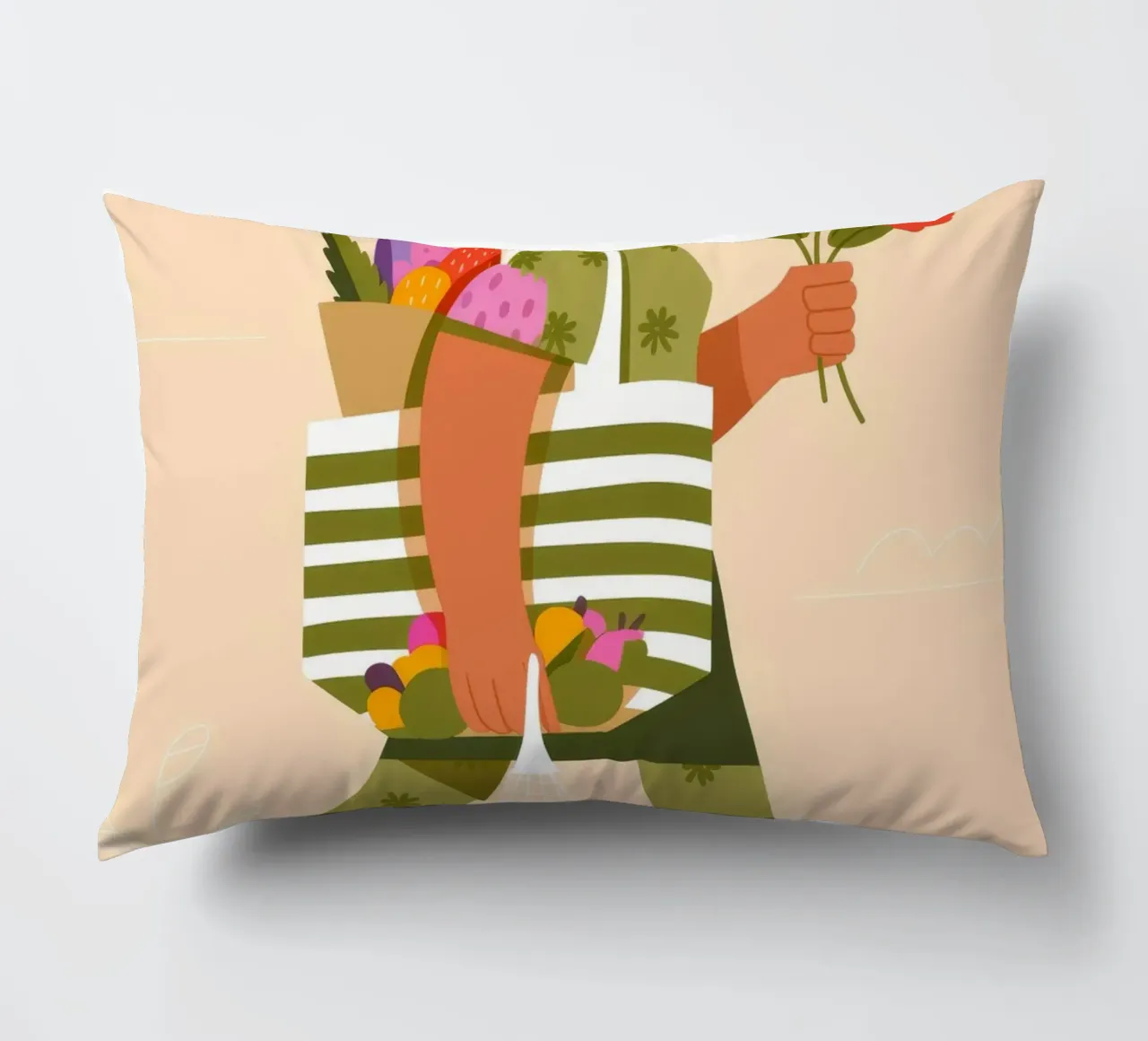 Flower Shopper decorative cushion by Emery Kate