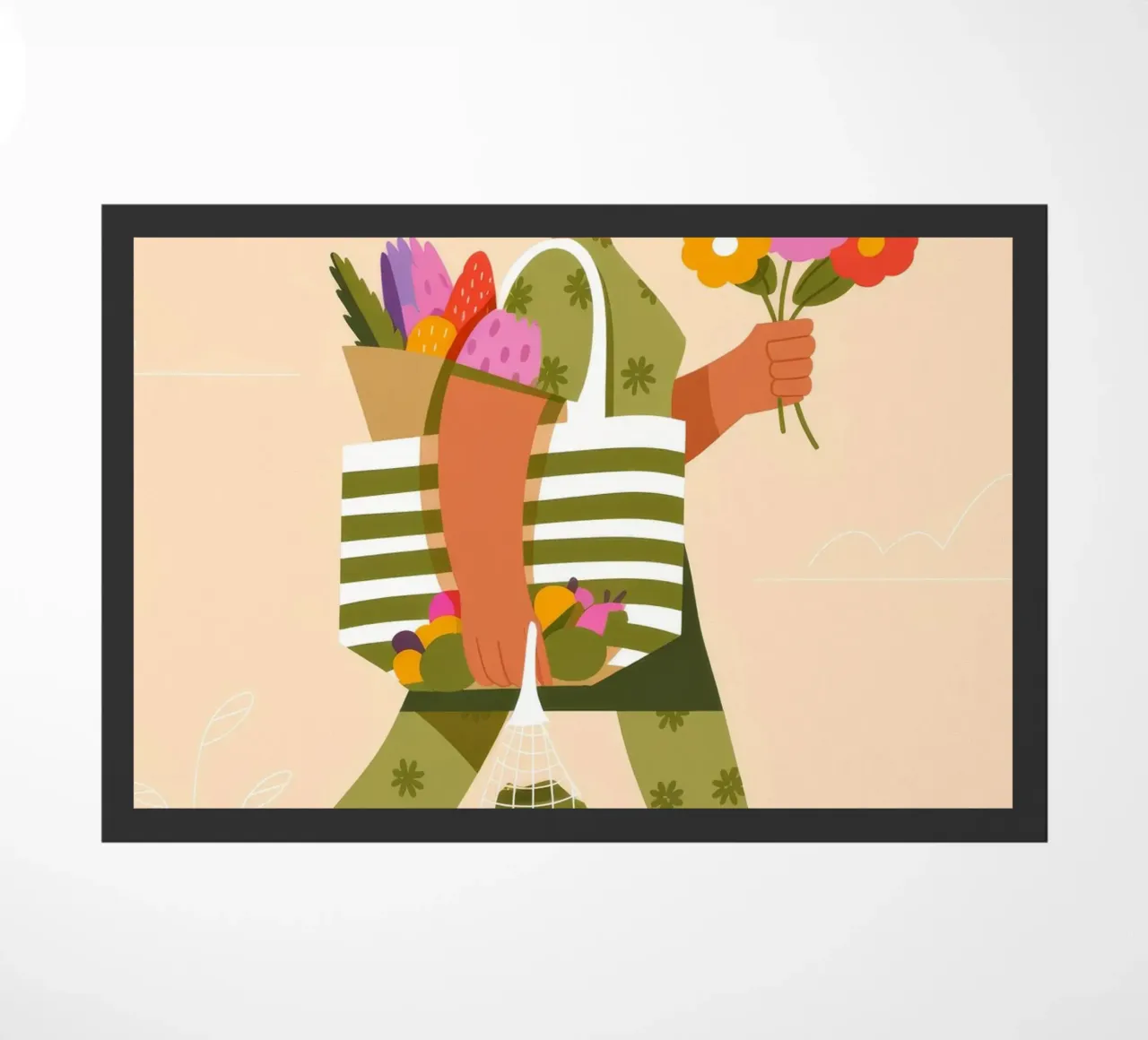 Flower Shopper doormat by Emery Kate