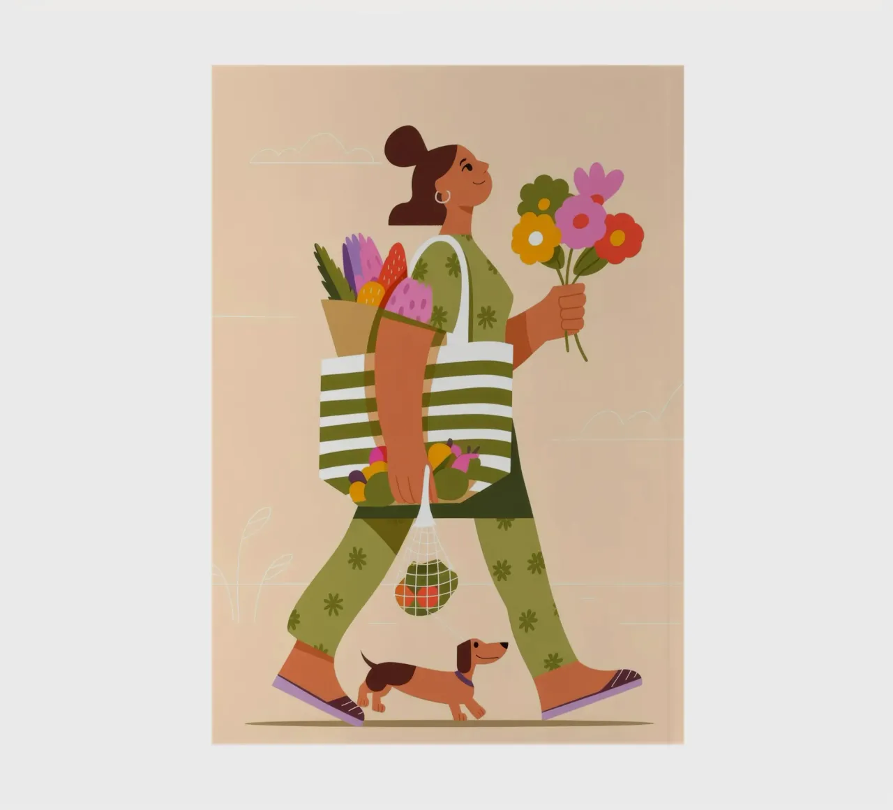 Flower Shopper notebook by Emery Kate