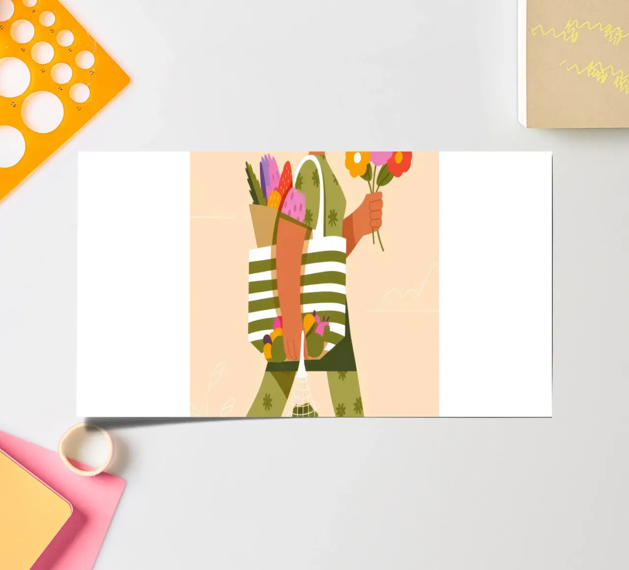 Blumeneinkäuferin Stickerbogen von Emery Kate