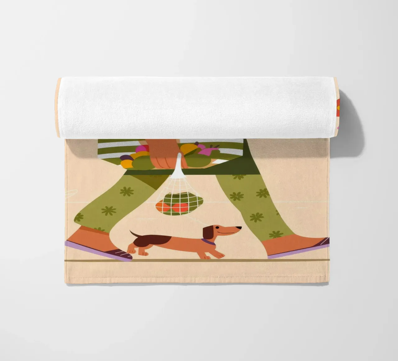 Flower Shopper beach towel by Emery Kate