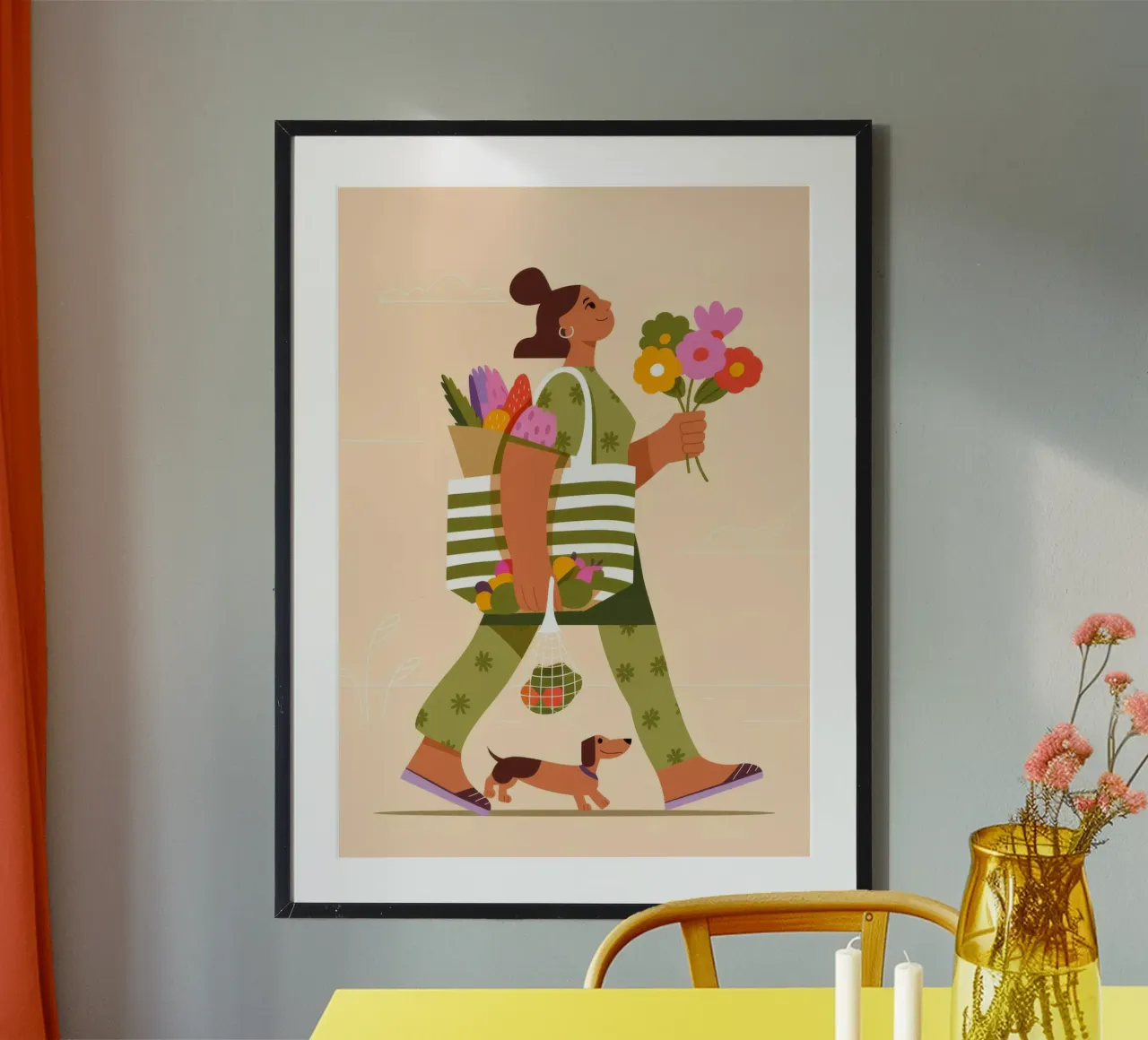 Blumeneinkäuferin Hahnemühle von Emery Kate