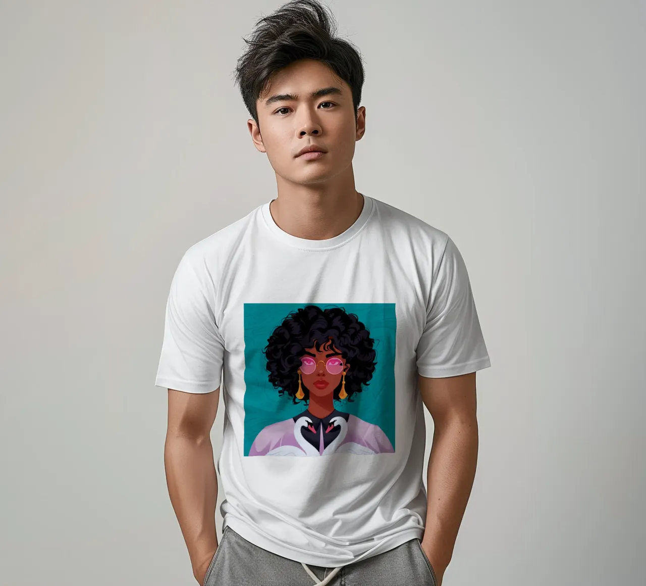 Cigni dai capelli ricci t-shirt da Emery Kate