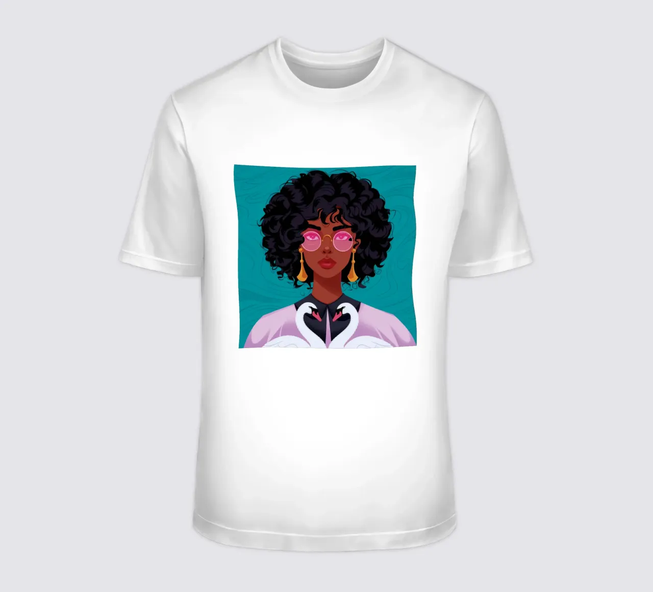 Cigni dai capelli ricci t-shirt da Emery Kate
