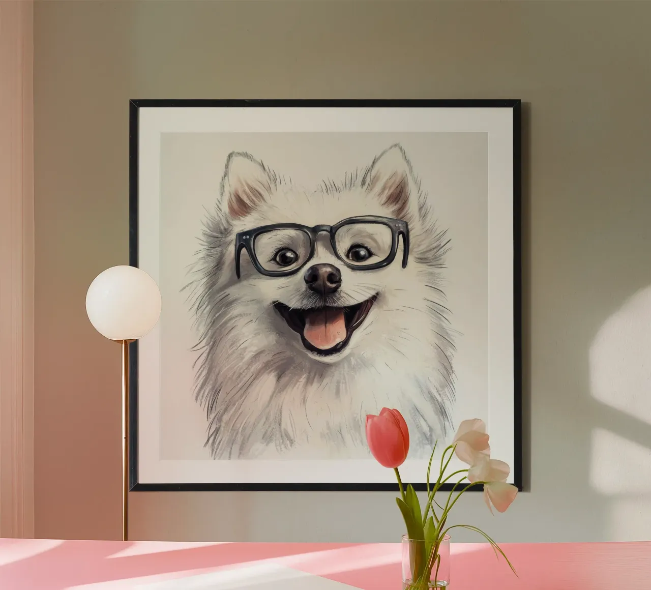 Divertente Eschimese americano con gli occhiali poster da Funny Animals
