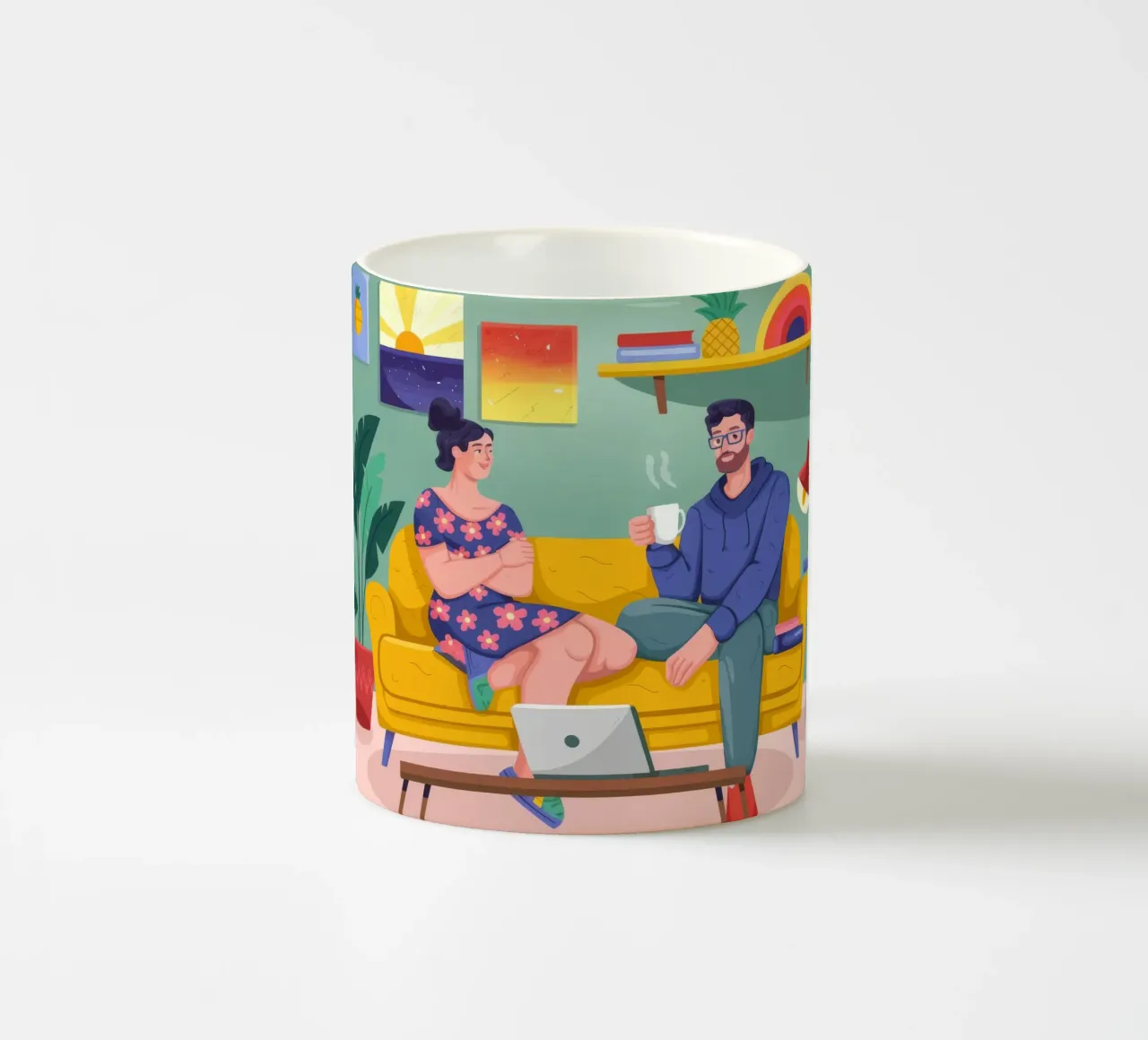 Conversazione accogliente tazza in ceramica da Emery Kate