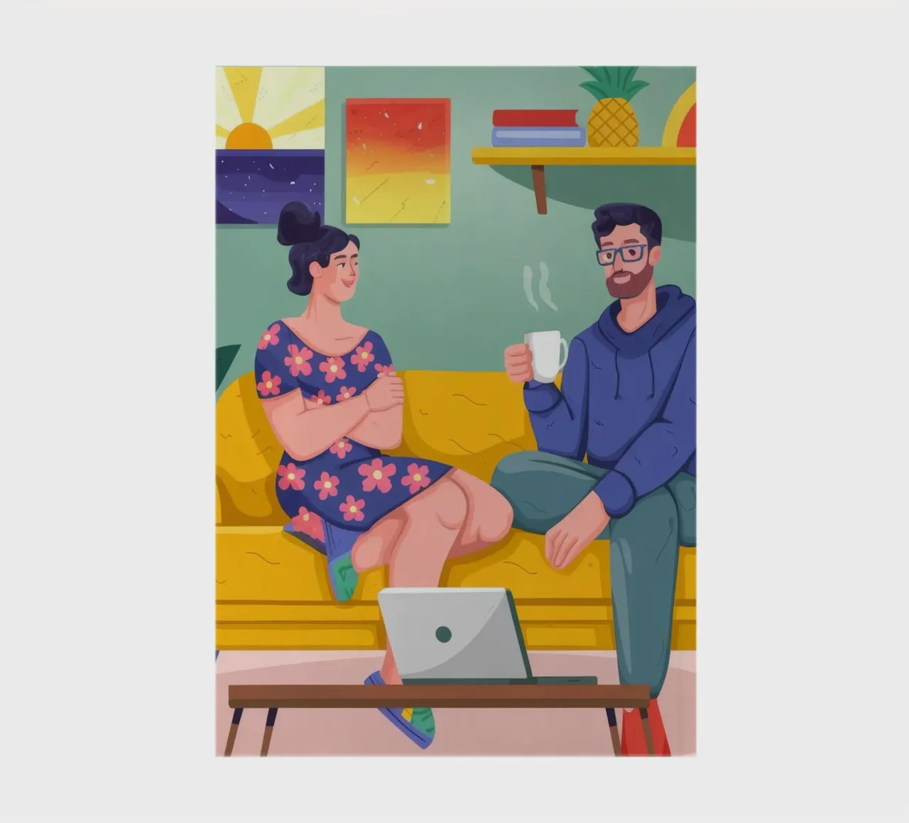 Cozy Conversation notebook by Emery Kate