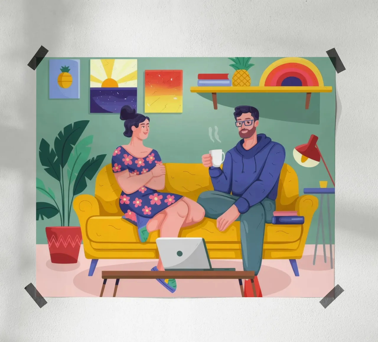 Conversazione accogliente poster con telaio in plastica da Emery Kate