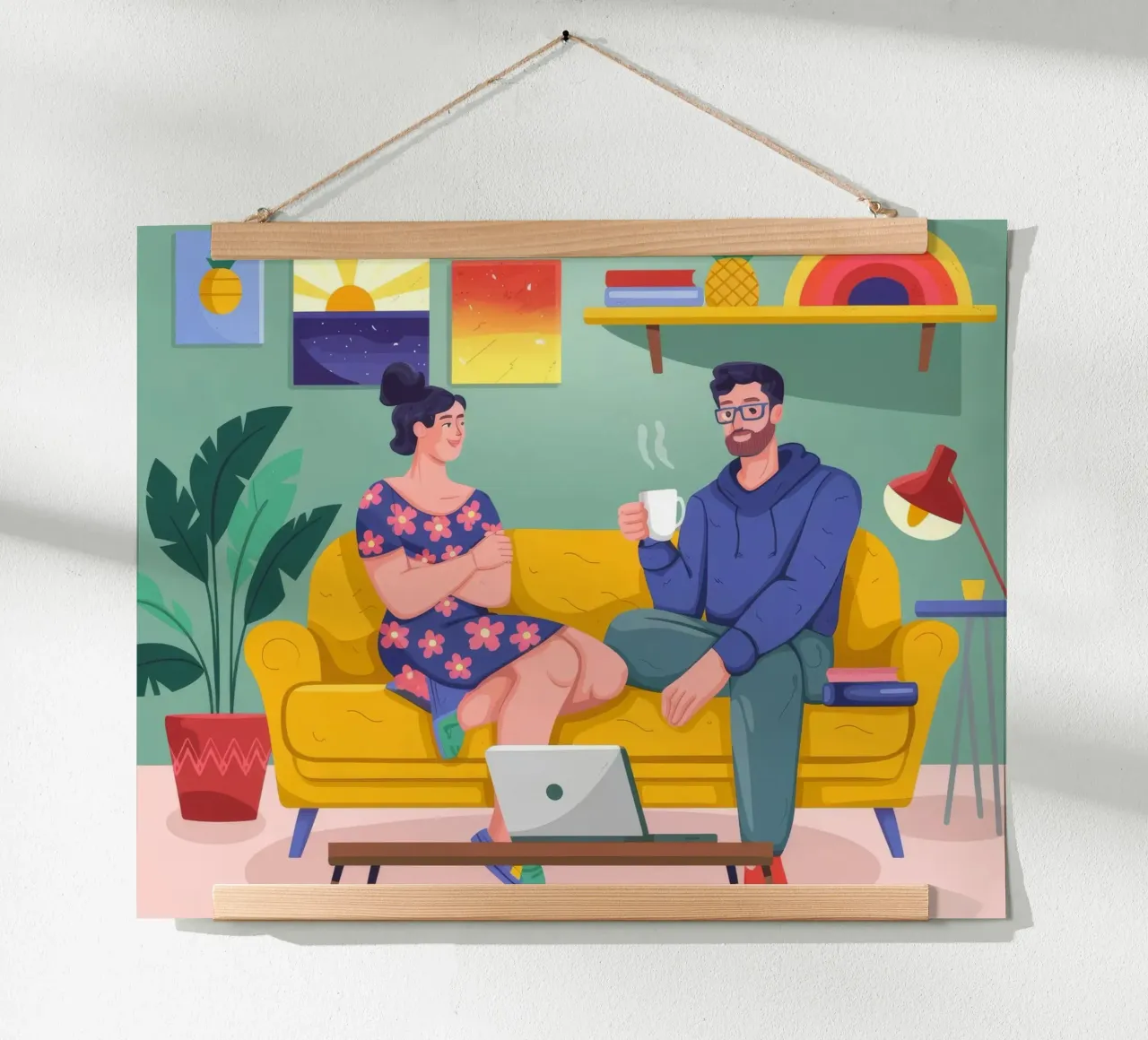 Conversazione accogliente poster con telaio in plastica da Emery Kate