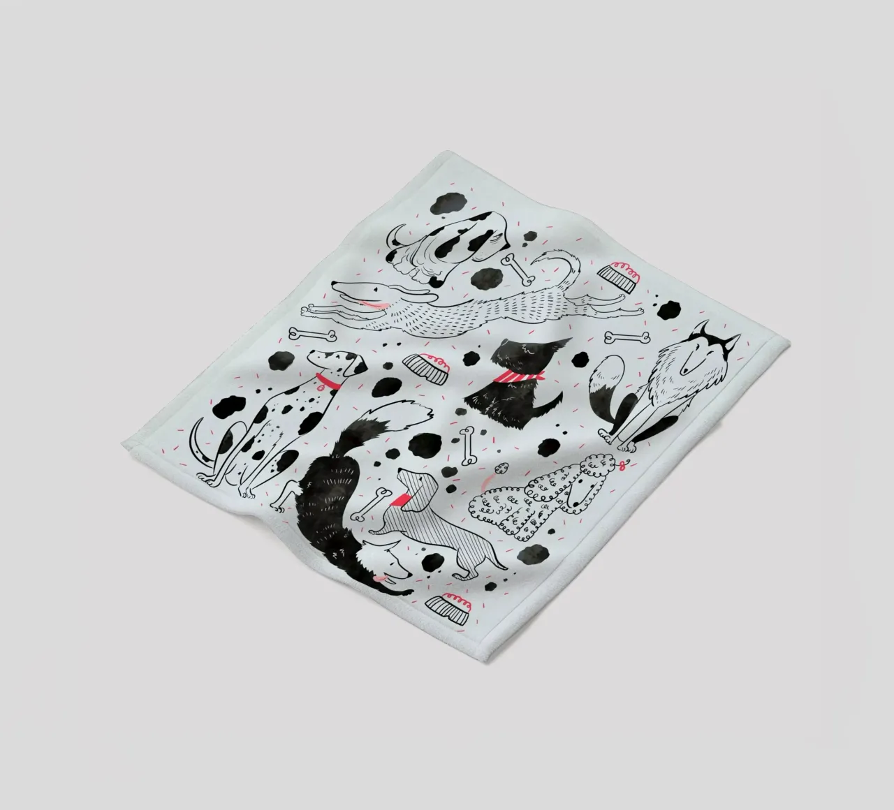 Dogs fleece blanket by Moira Scicluna Zahra