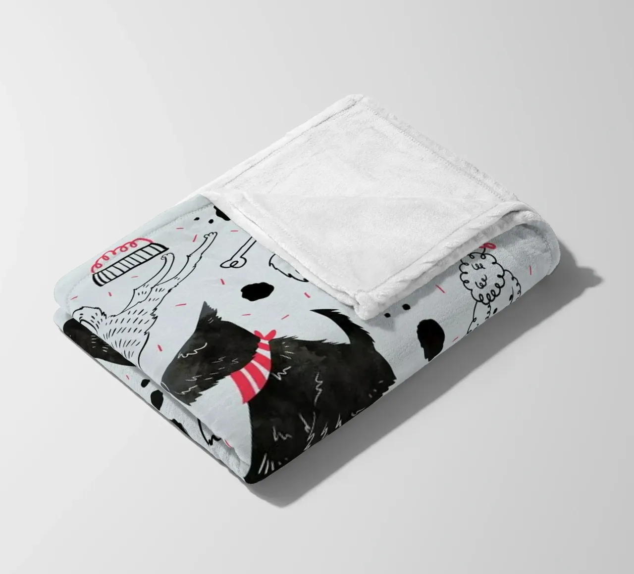 Dogs fleece blanket by Moira Scicluna Zahra