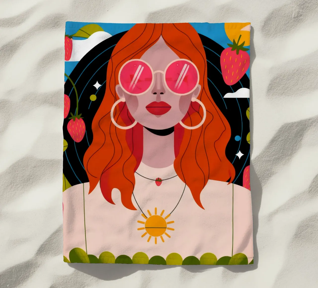 Campi di fragole telo mare da Emery Kate