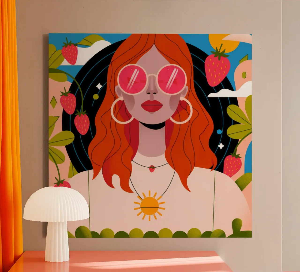 Strawberry Fields canvas by Emery Kate