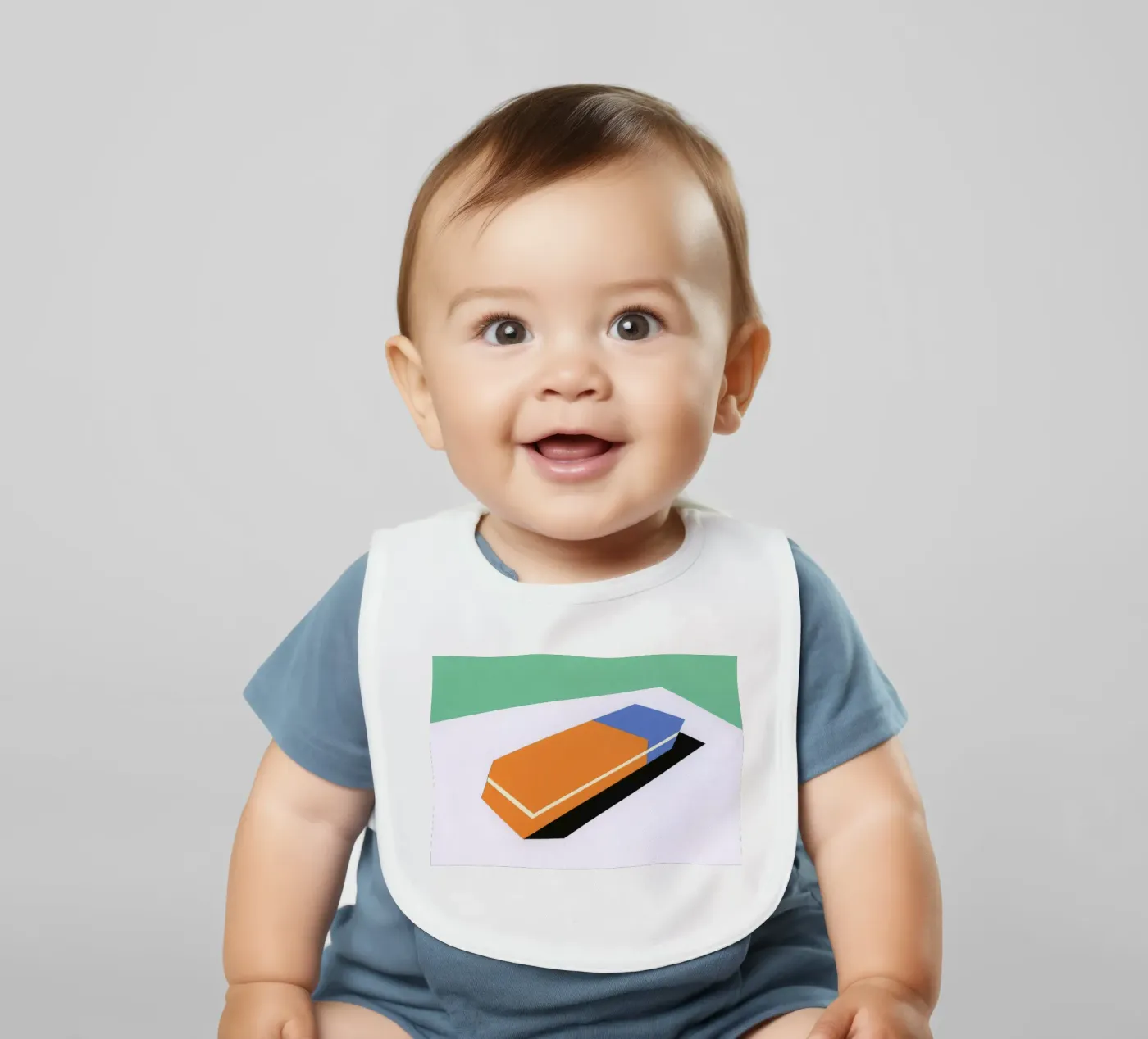 Eraser baby bib by Rosi Feist