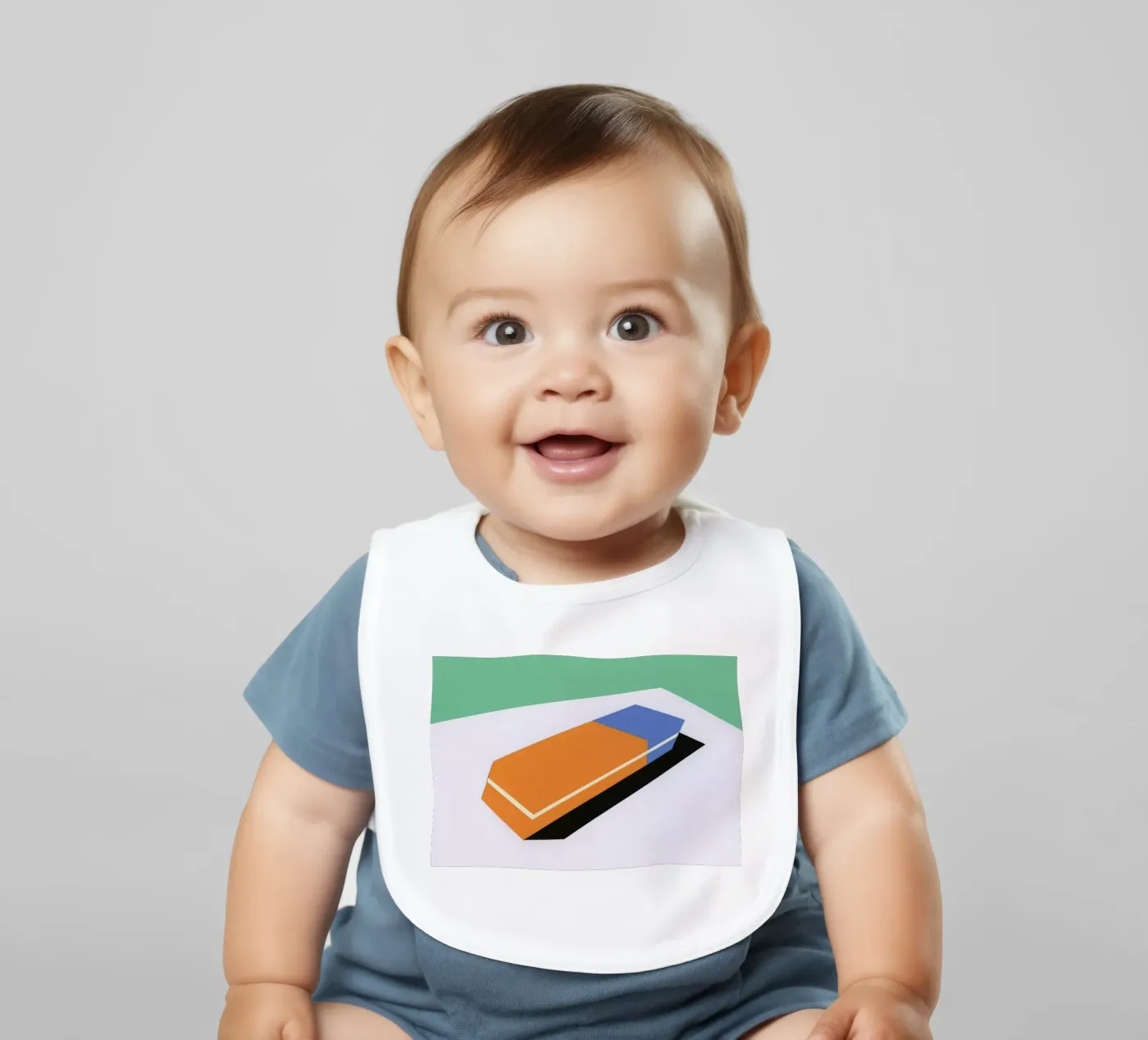 Eraser baby bib by Rosi Feist