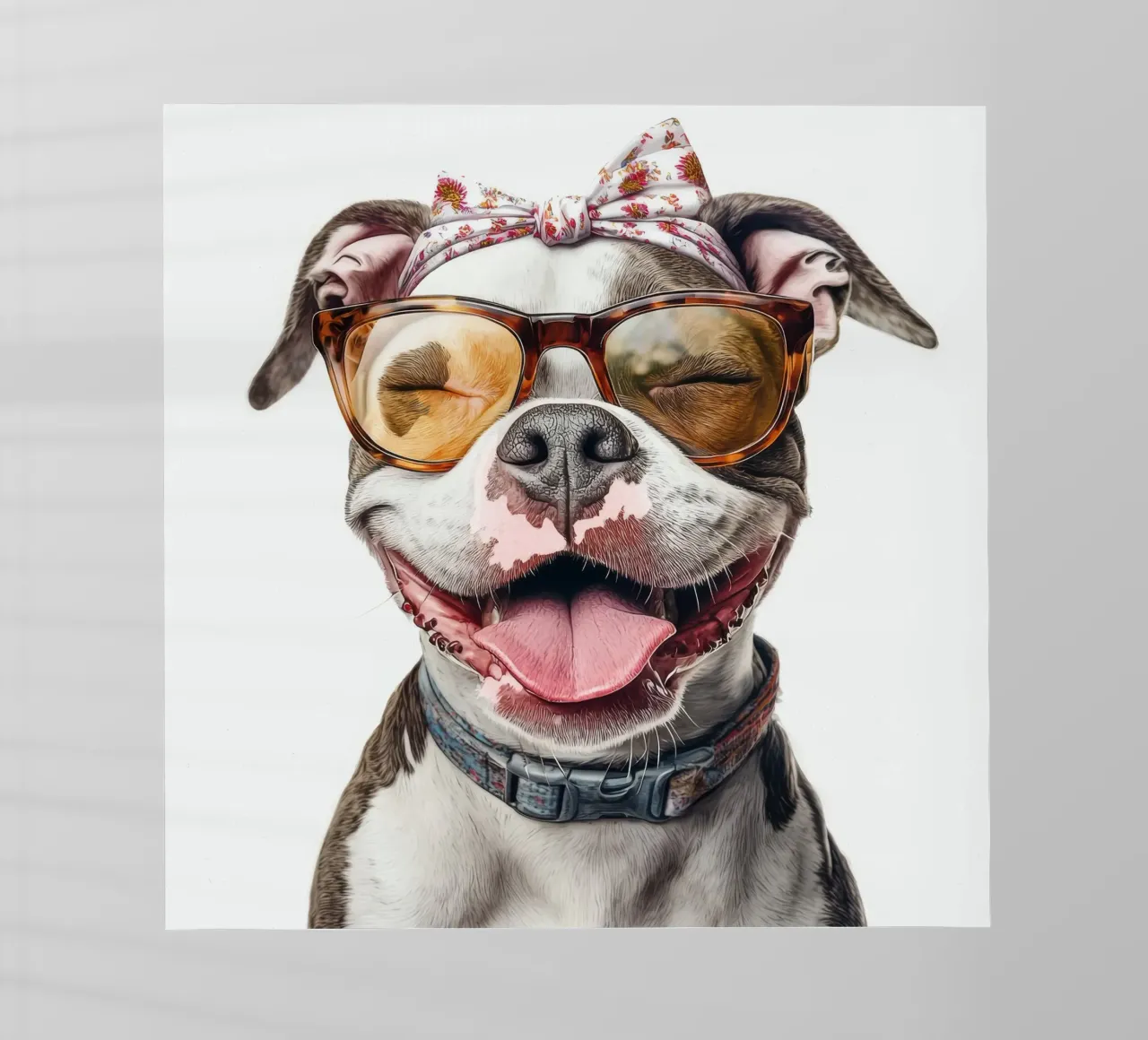 Divertente Pit Bull americano con gli occhiali pellicola backlit da Funny Animals