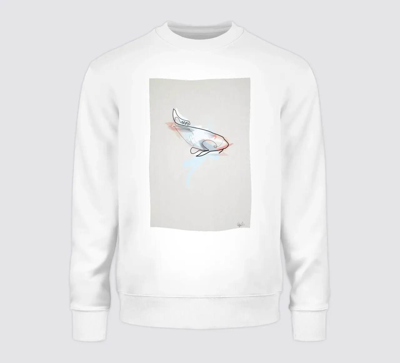 One Line Koi Fish sudadera de Quibe