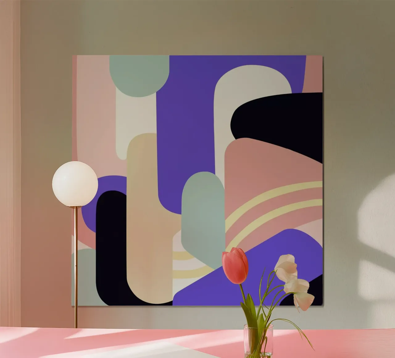 Someday Mountains II poster con telaio in alluminio da Jilli Darling Art