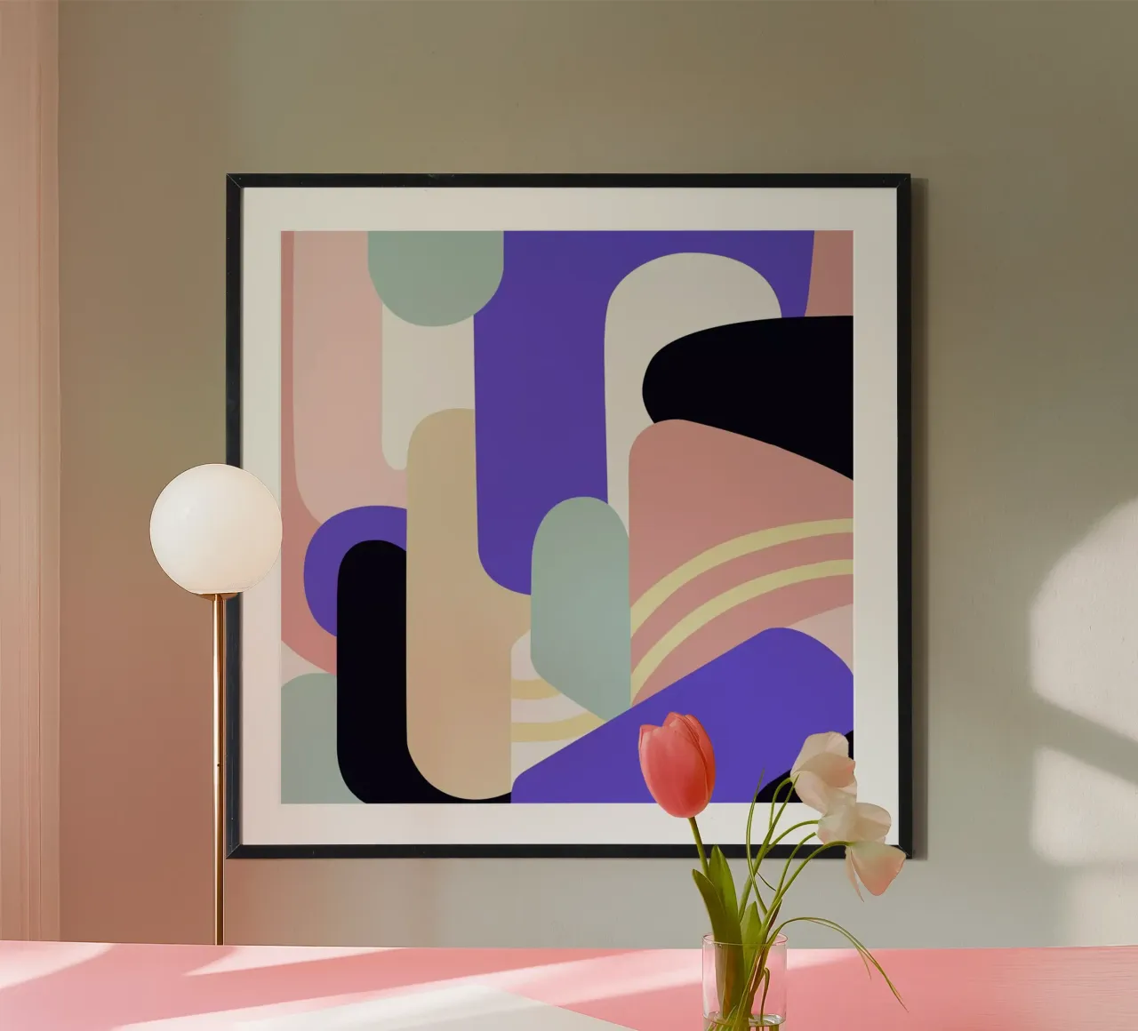 Someday Mountains II poster con telaio in alluminio da Jilli Darling Art