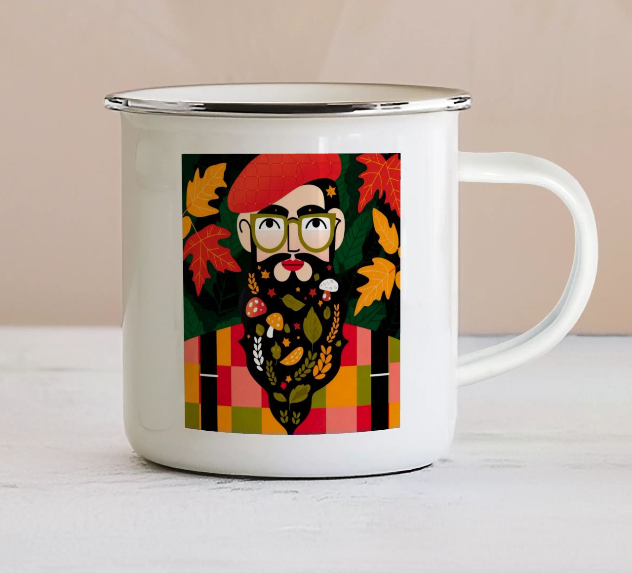 Vibrazioni d'autunno tazza in smalto da Emery Kate