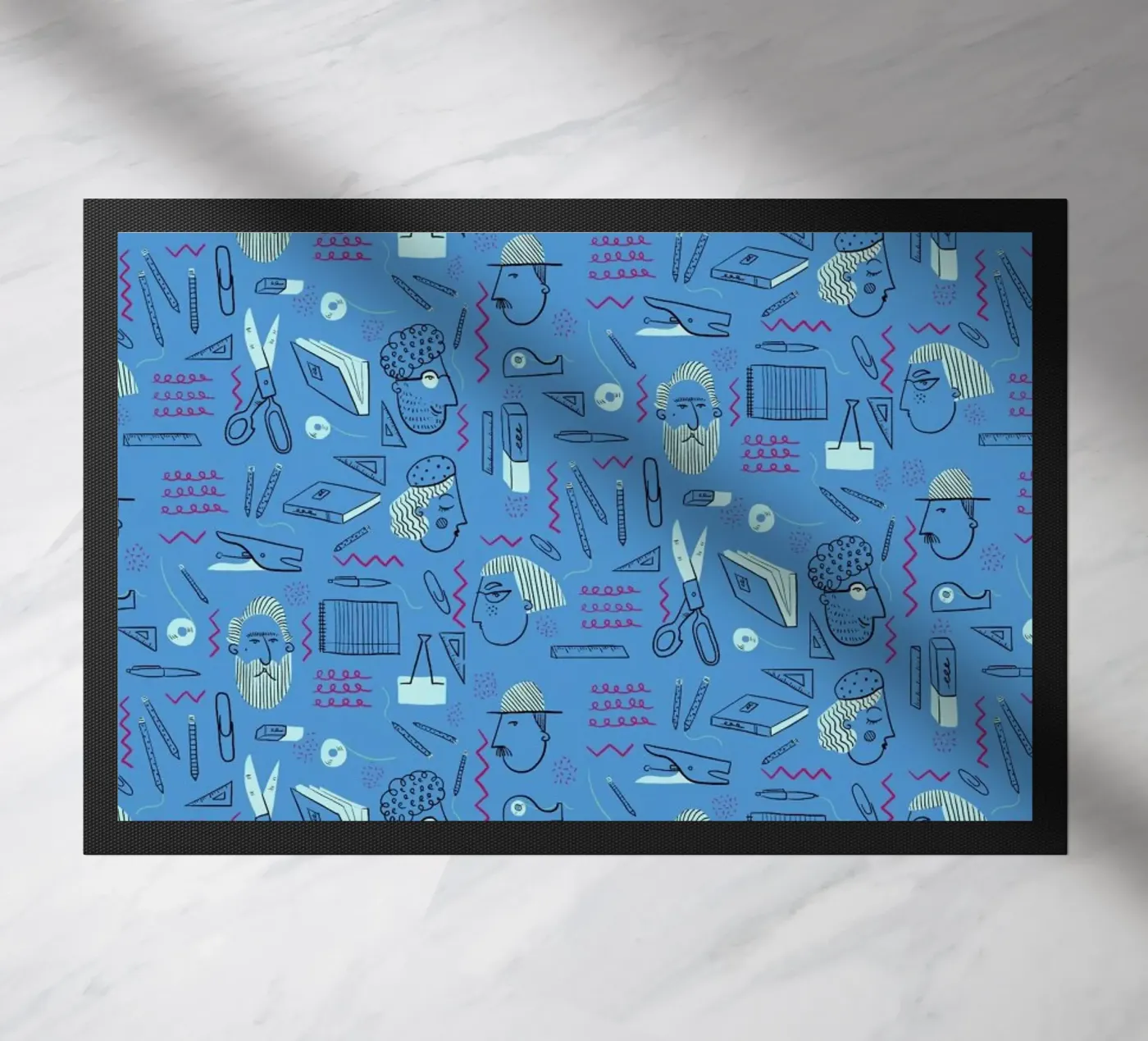 Stationery doormat by Moira Scicluna Zahra