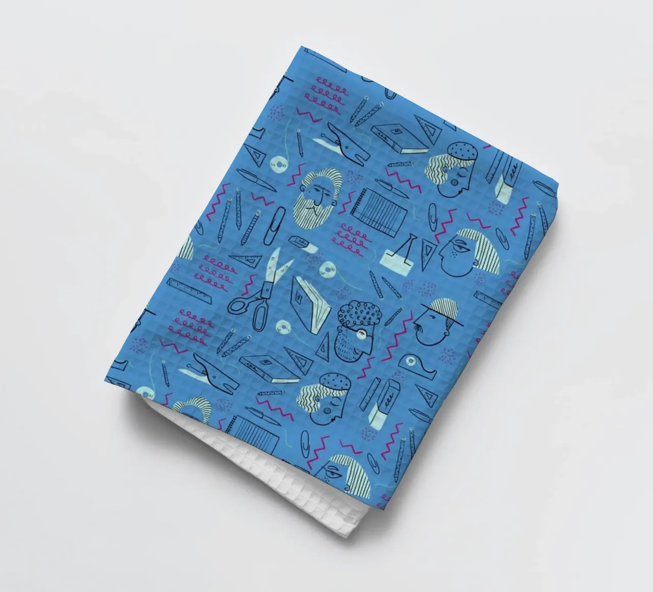 Stationery tea towel by Moira Scicluna Zahra