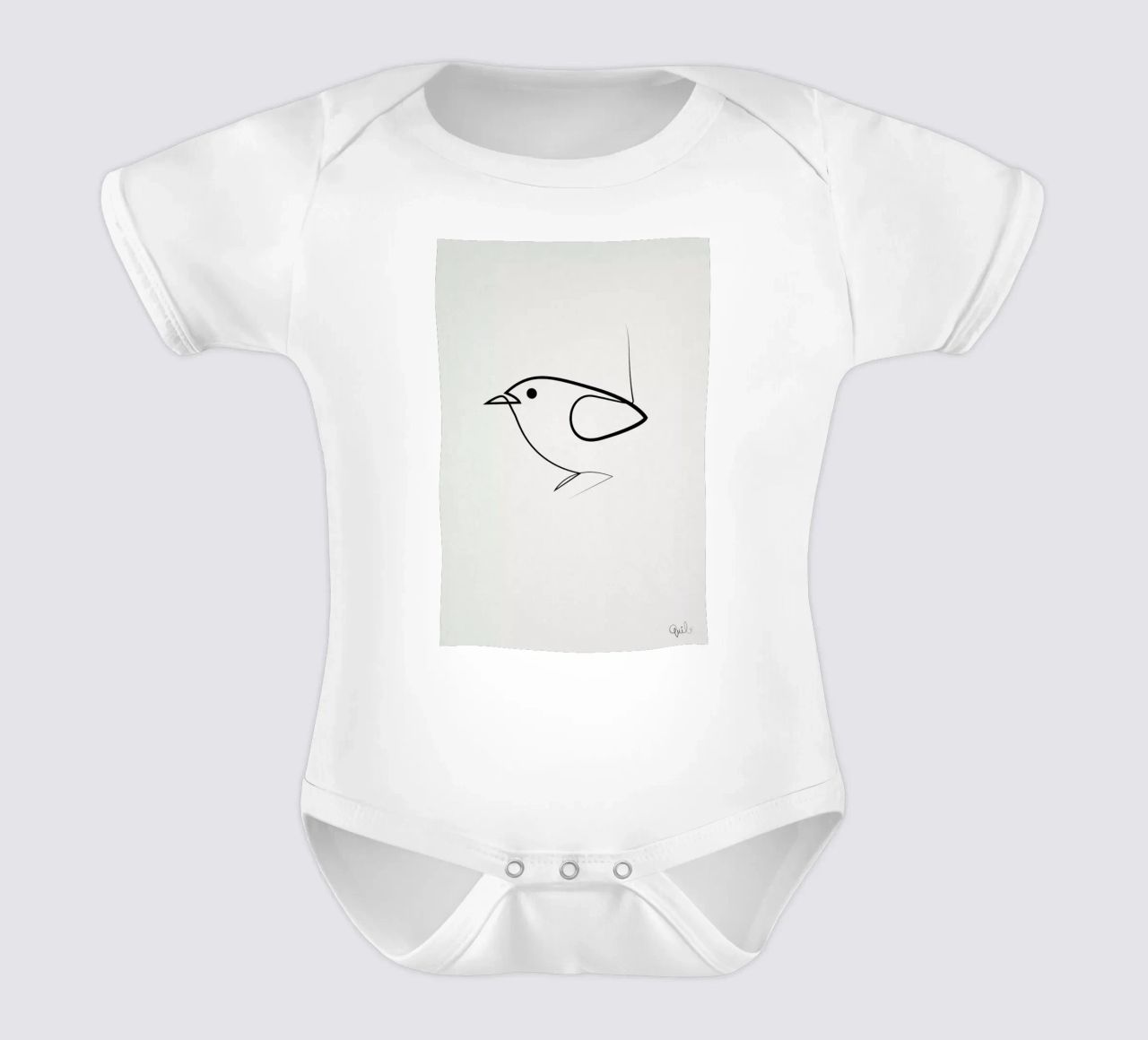 Simple as a Bird body neonato maniche corte da Quibe