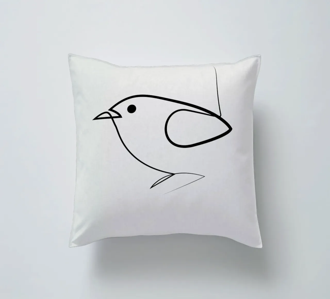 Simple as a Bird decorative cushion by Quibe