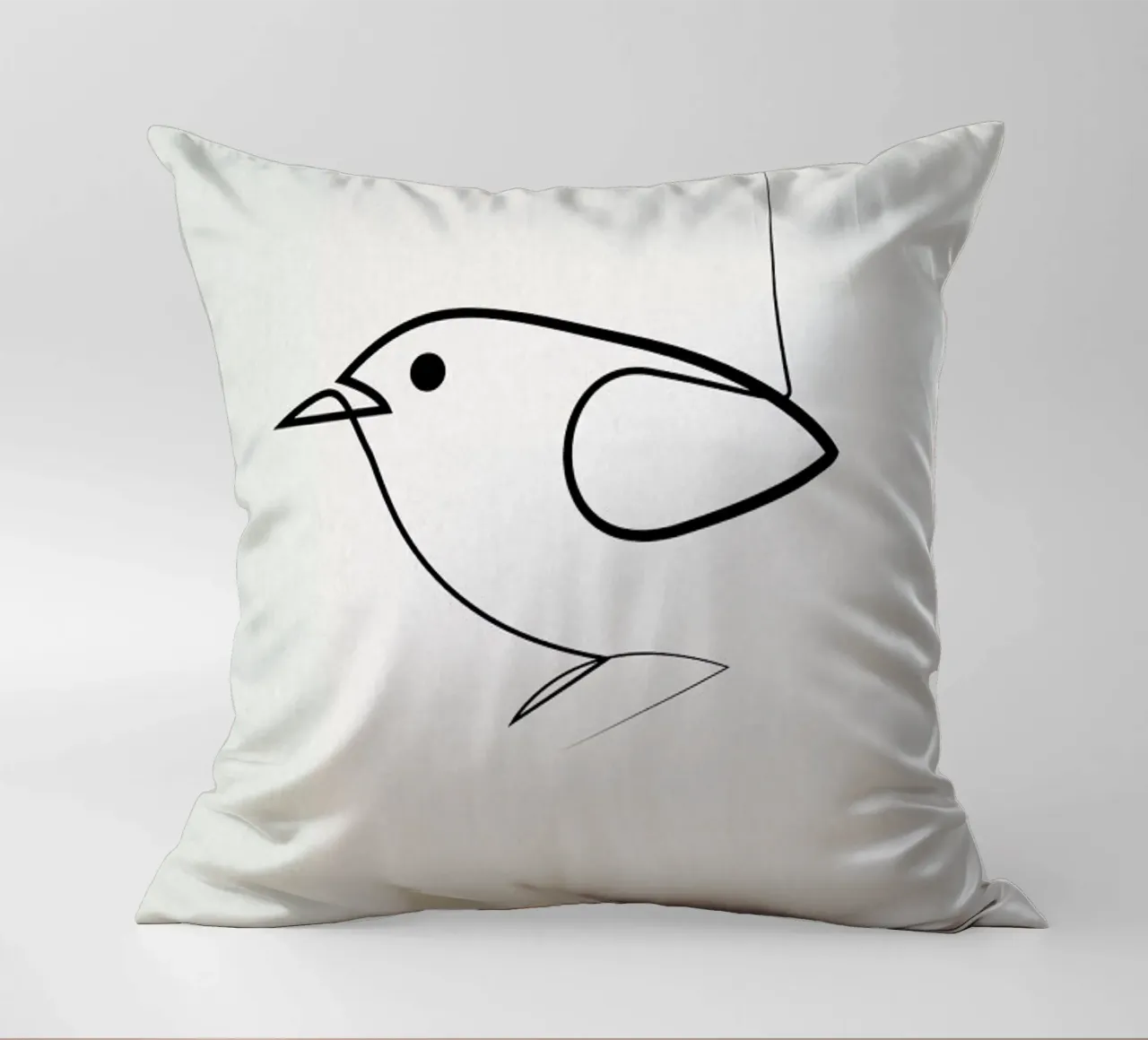 Simple as a Bird decorative cushion by Quibe