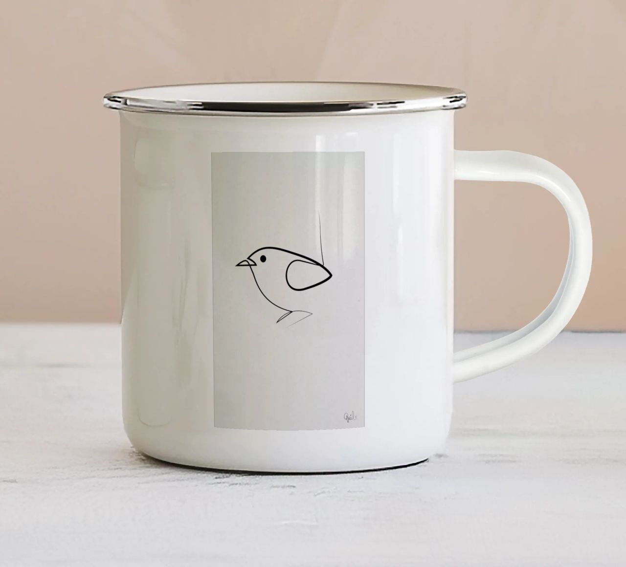 Simple as a Bird tazza in smalto da Quibe