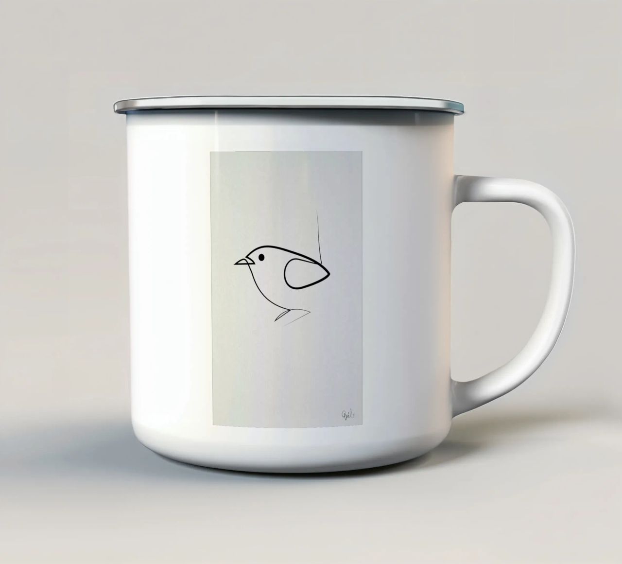 Simple as a Bird tazza in smalto da Quibe