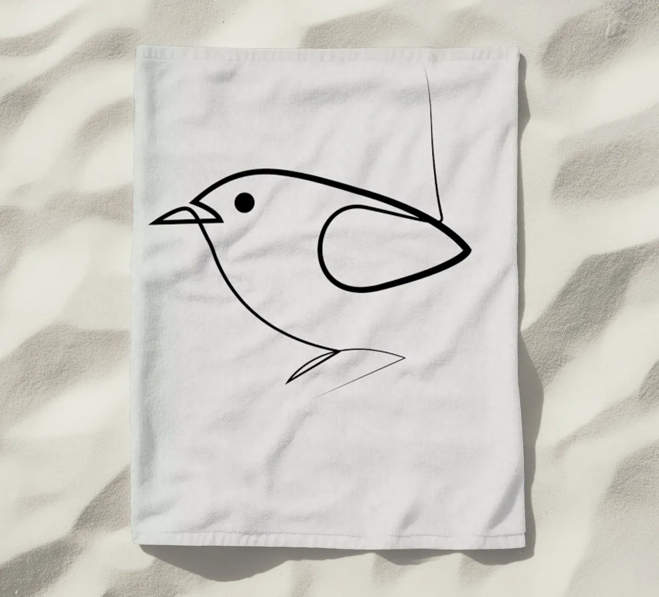 Simple as a Bird beach towel by Quibe