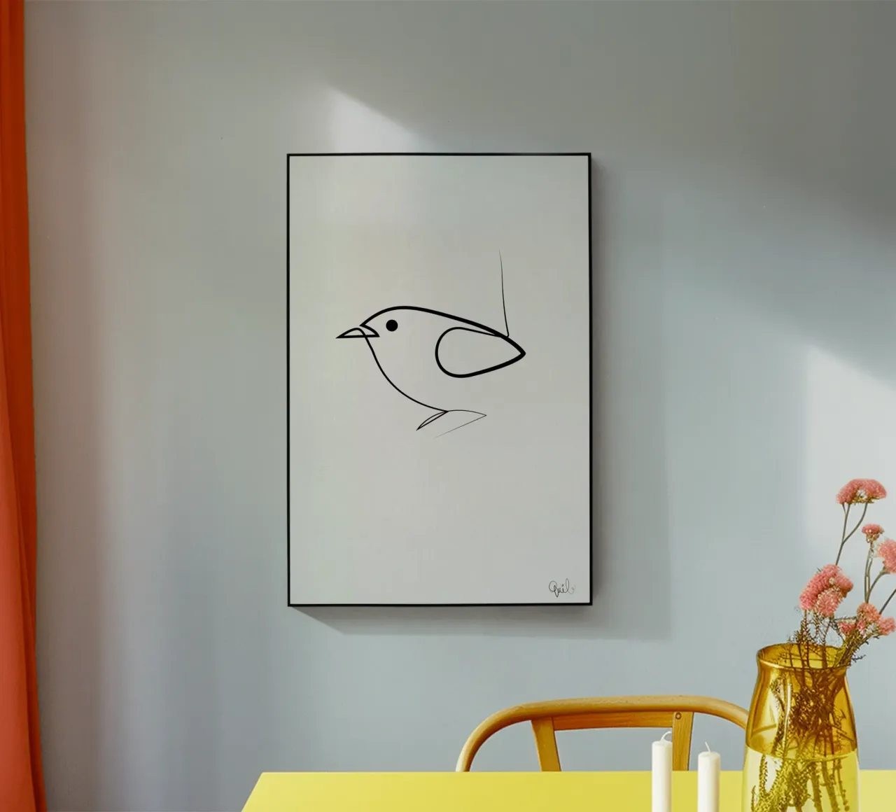 Simple as a Bird acryl van Quibe