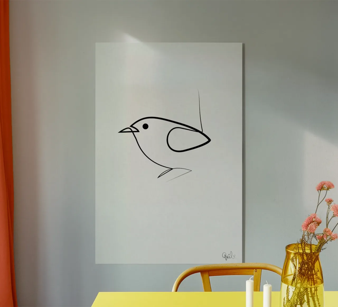 Simple as a Bird acrylic glass by Quibe