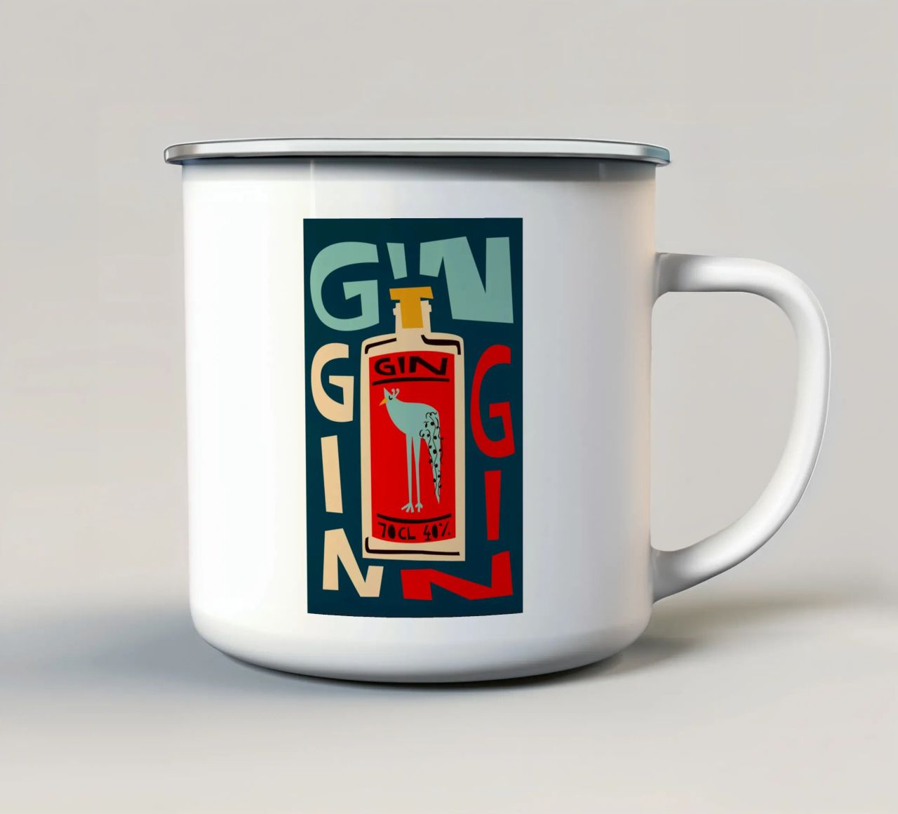 Gin Gin Gin tazza in smalto da Fox & Velvet